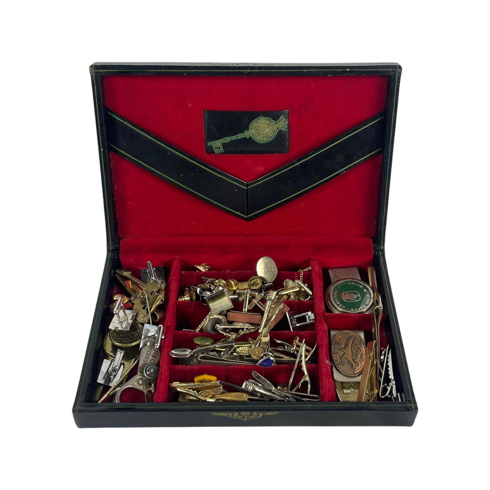 Gentlemen's Jewelry Box Unsearched Cufflinks,Pins (1 of 12)
