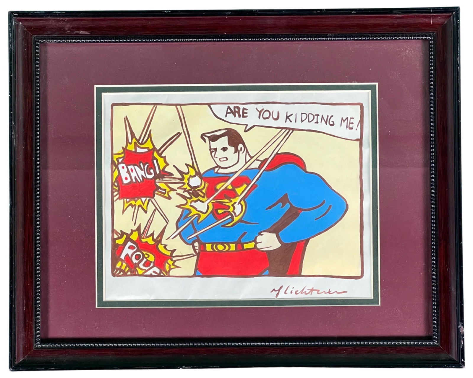 Roy LIchtenstein (in style)- Pop Art Superman Draw (1 of 4)