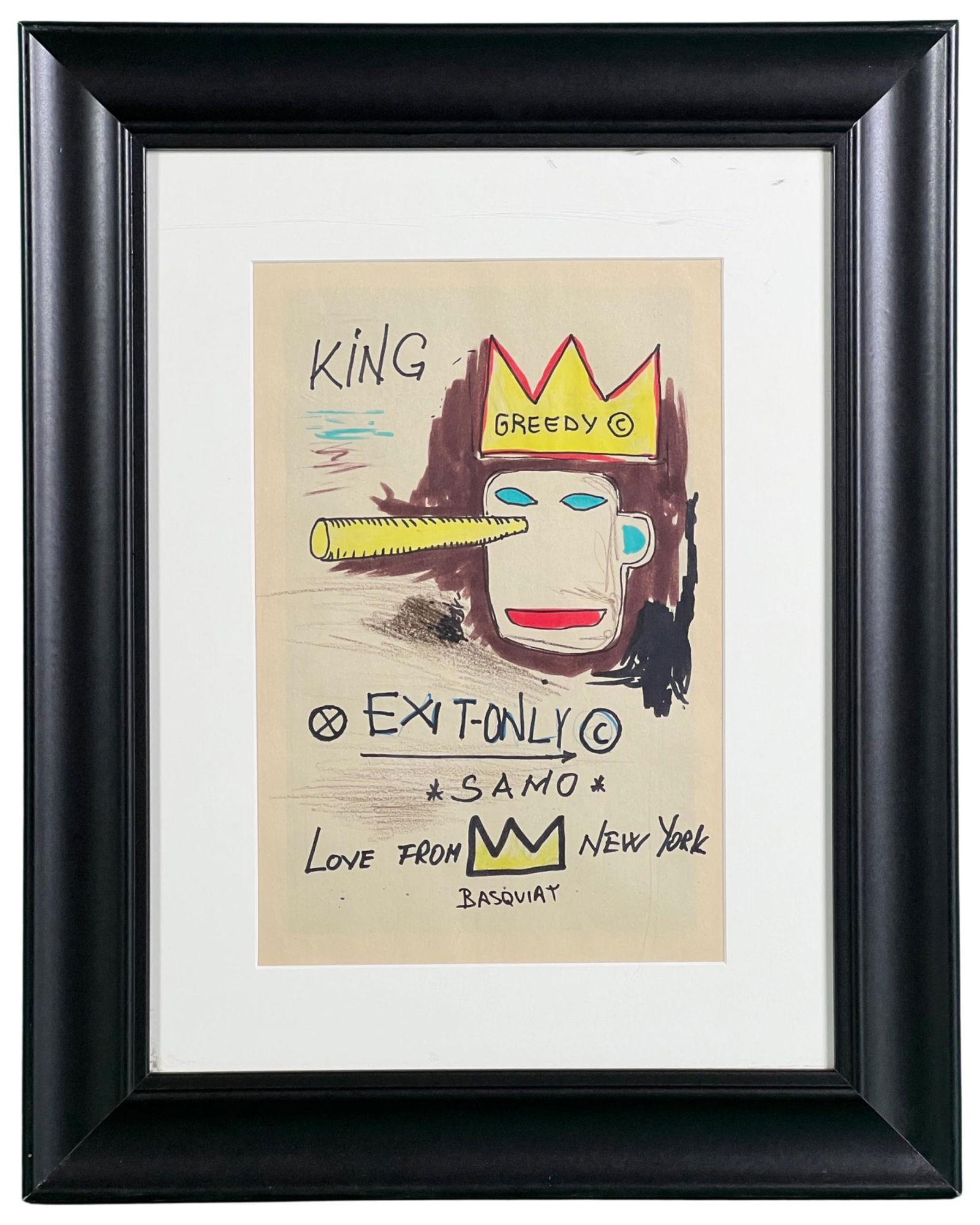 Jean-Michel Basquiat (in style) Pop Art Drawing (1 of 4)