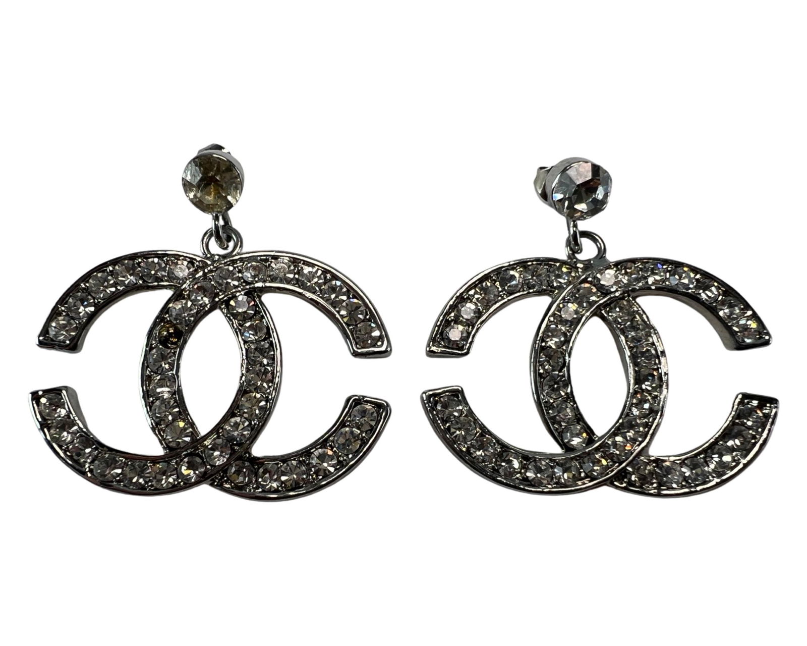 Ladies Elegant Earrings with Rhinestones (1 of 3)
