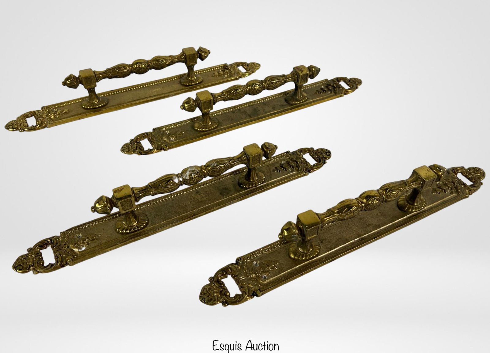 Vintage Brass Long Door Plates w/ Handles (1 of 3)