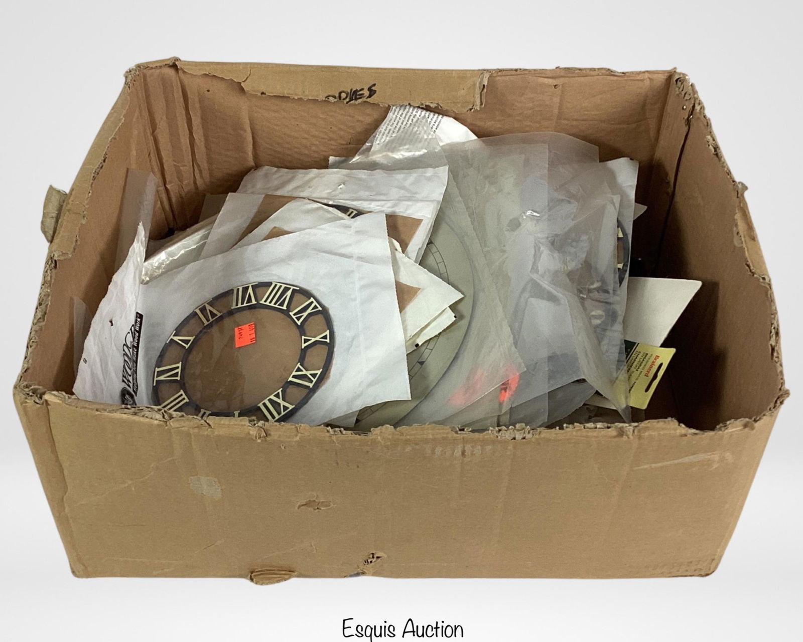 Box of Vintage Woodcraft Clock Replacement Parts & (1 of 4)