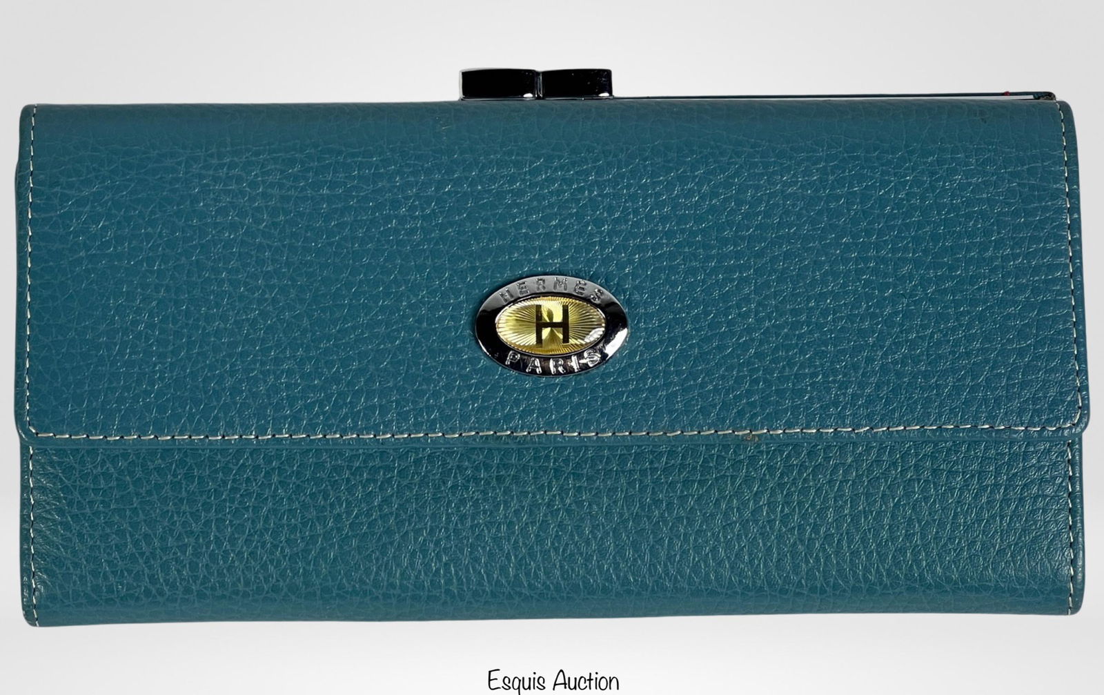 Hermes Paris Green Leather Long Ladies Wallet (1 of 4)