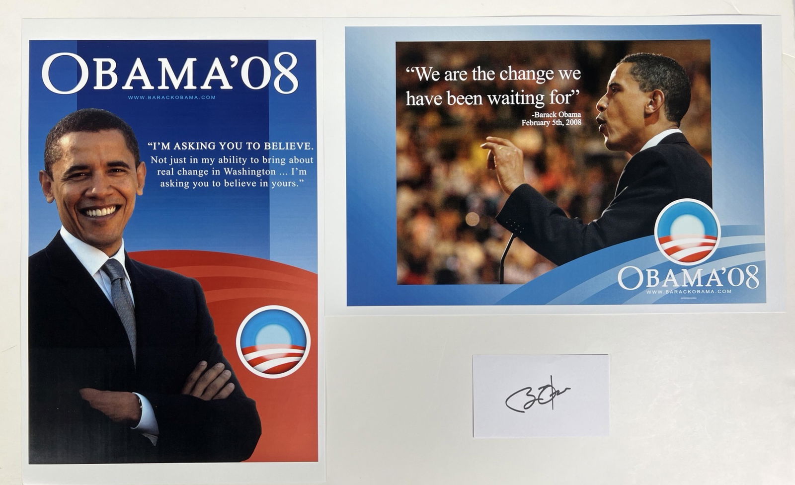 President Barack Obama Autograph & Campaign Poster (1 of 5)