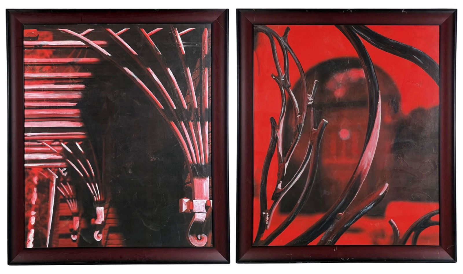 Two Large Abstract Expressionist Oil Paintings (1 of 6)