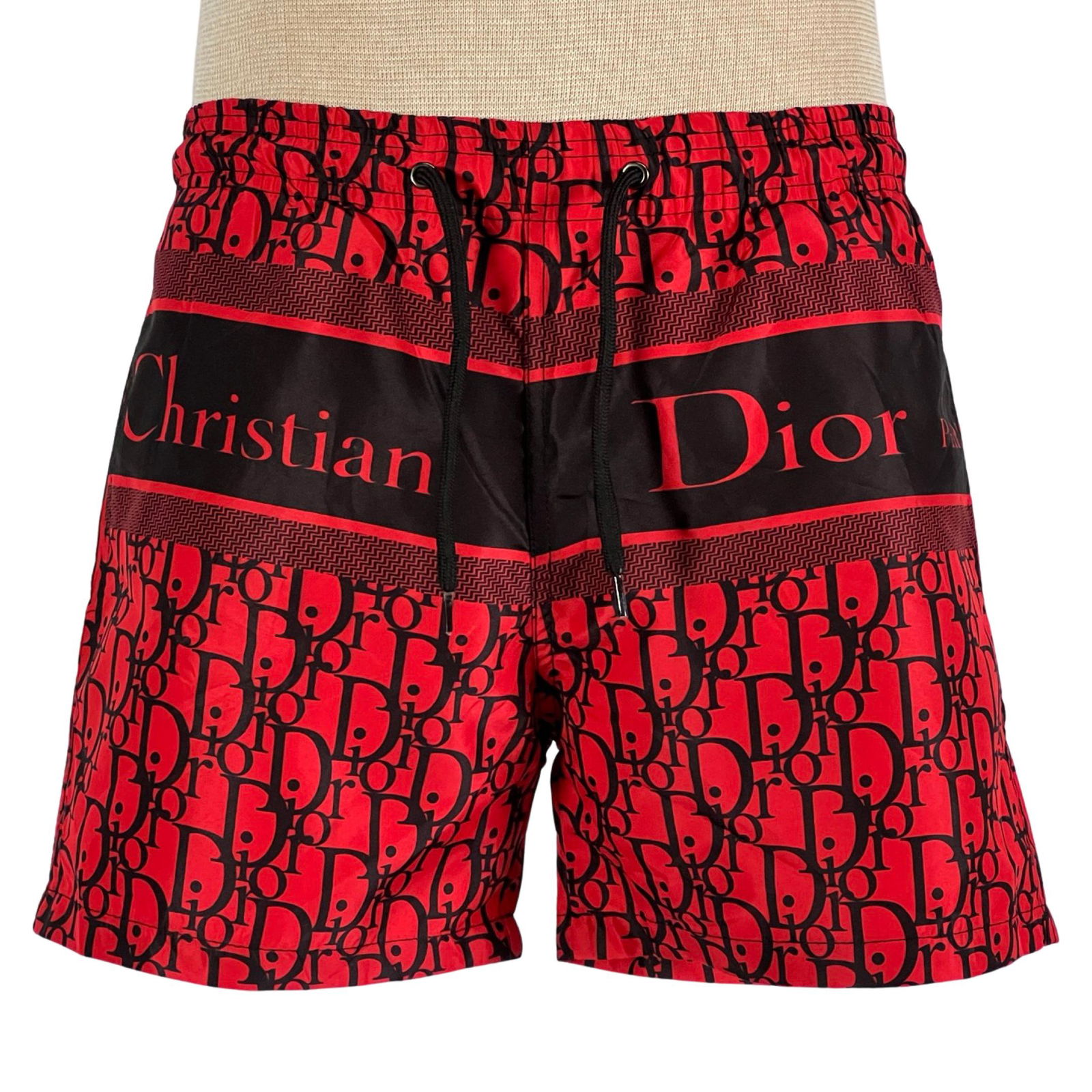 Christian Dior shorts pants ディオール ヴィンテージ Christian Dior Red Monogram Men's Swimming Shorts