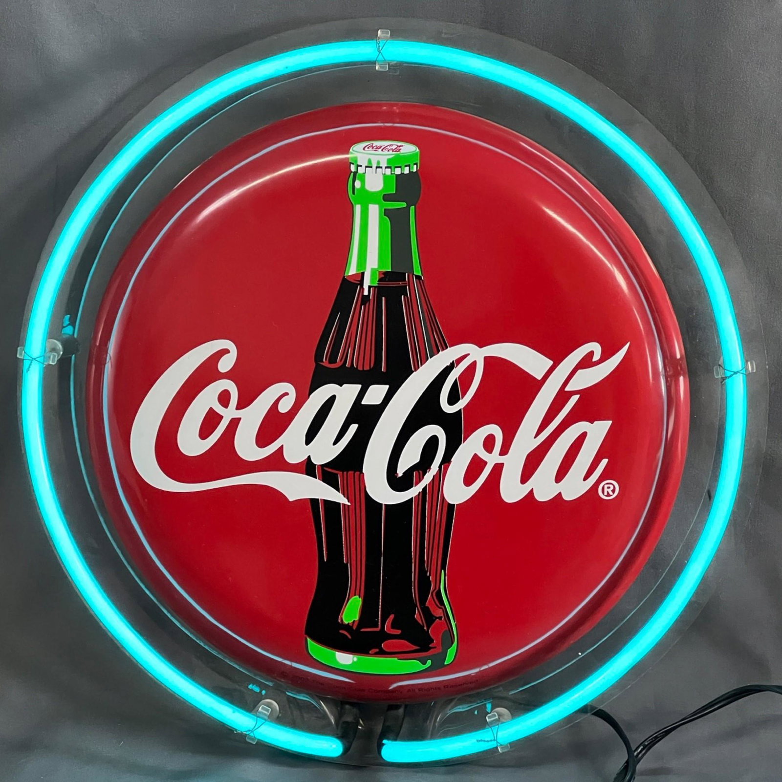 Coca Cola Bottle Cap Advertising 14" Neon Sign (1 of 3)