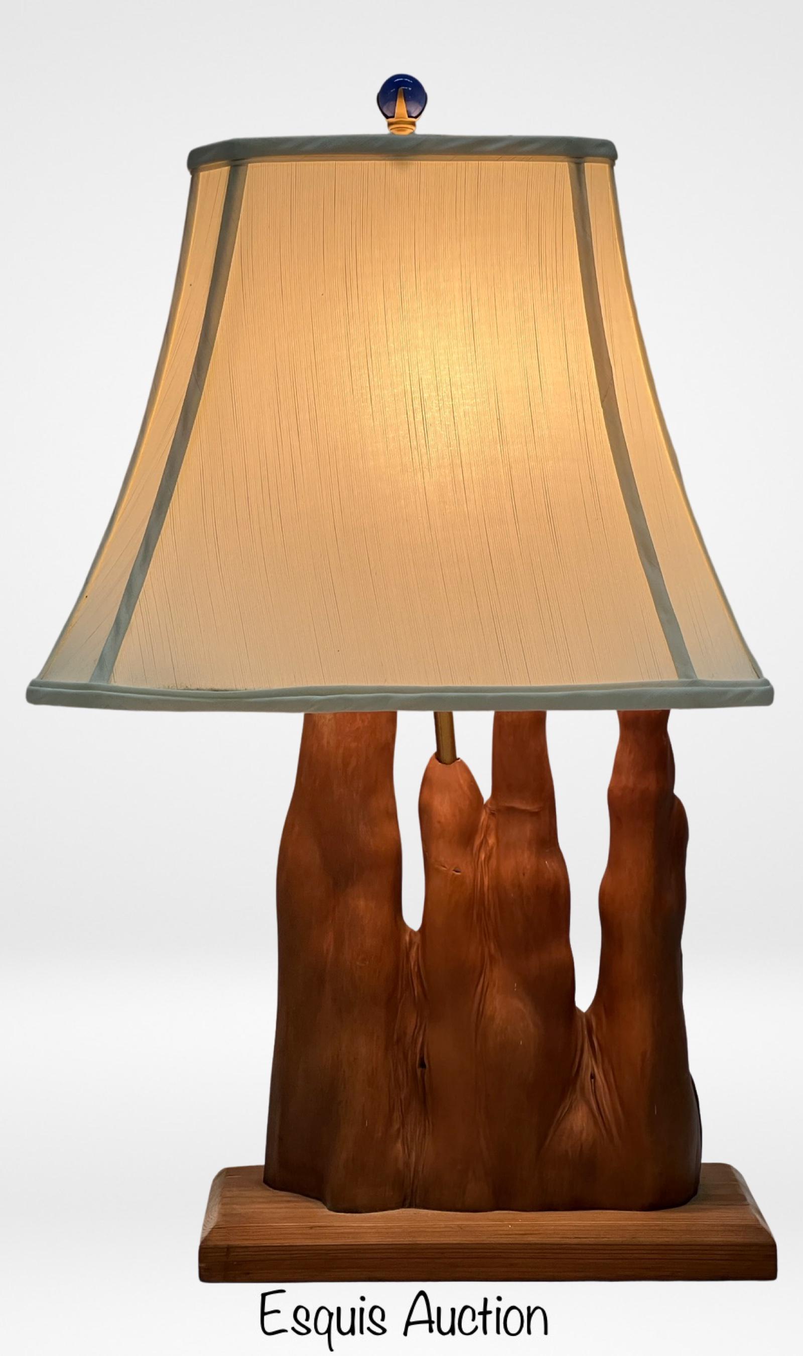 MCM Grand Scale Cypress Knee Table Lamp (1 of 4)