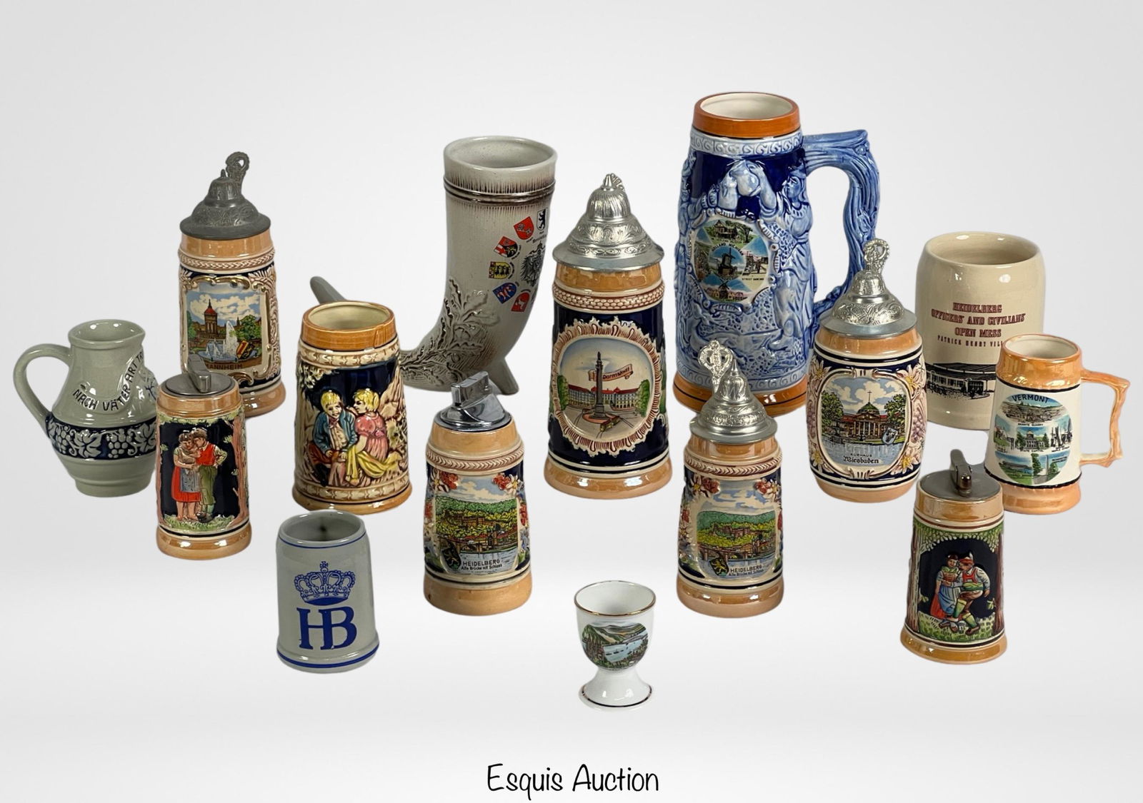 Large Group of Vintage Beer Steins, Mugs & Tankard (1 of 9)