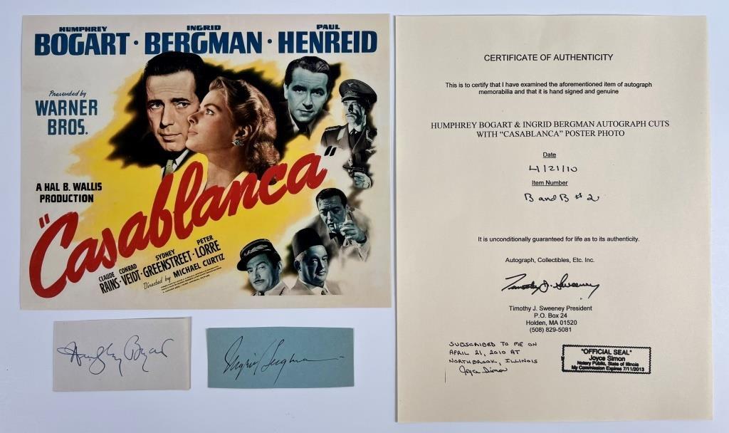 Humphrey Bogart & Ingrid Bergman Autographs (1 of 3)