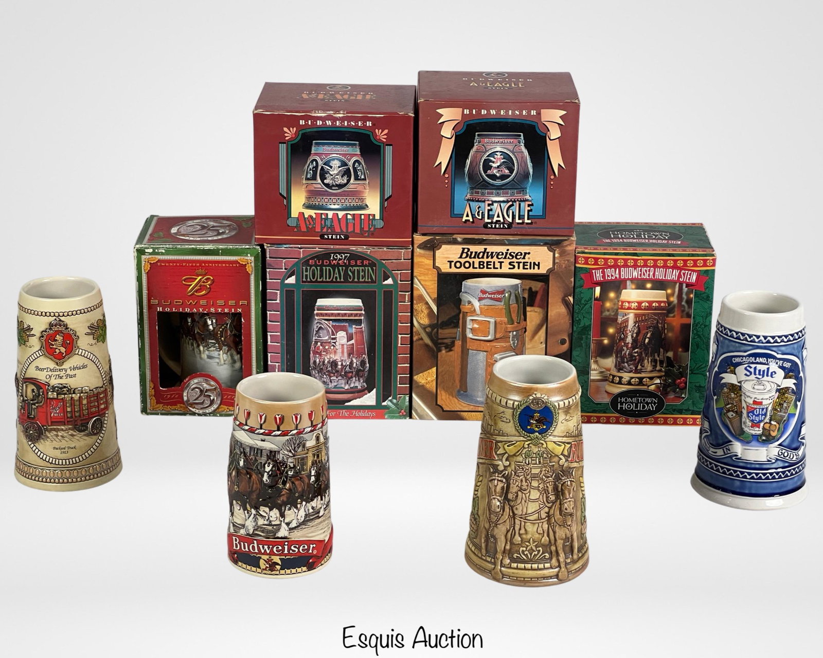 Vintage Budweiser Advertising Beer Steins (1 of 6)