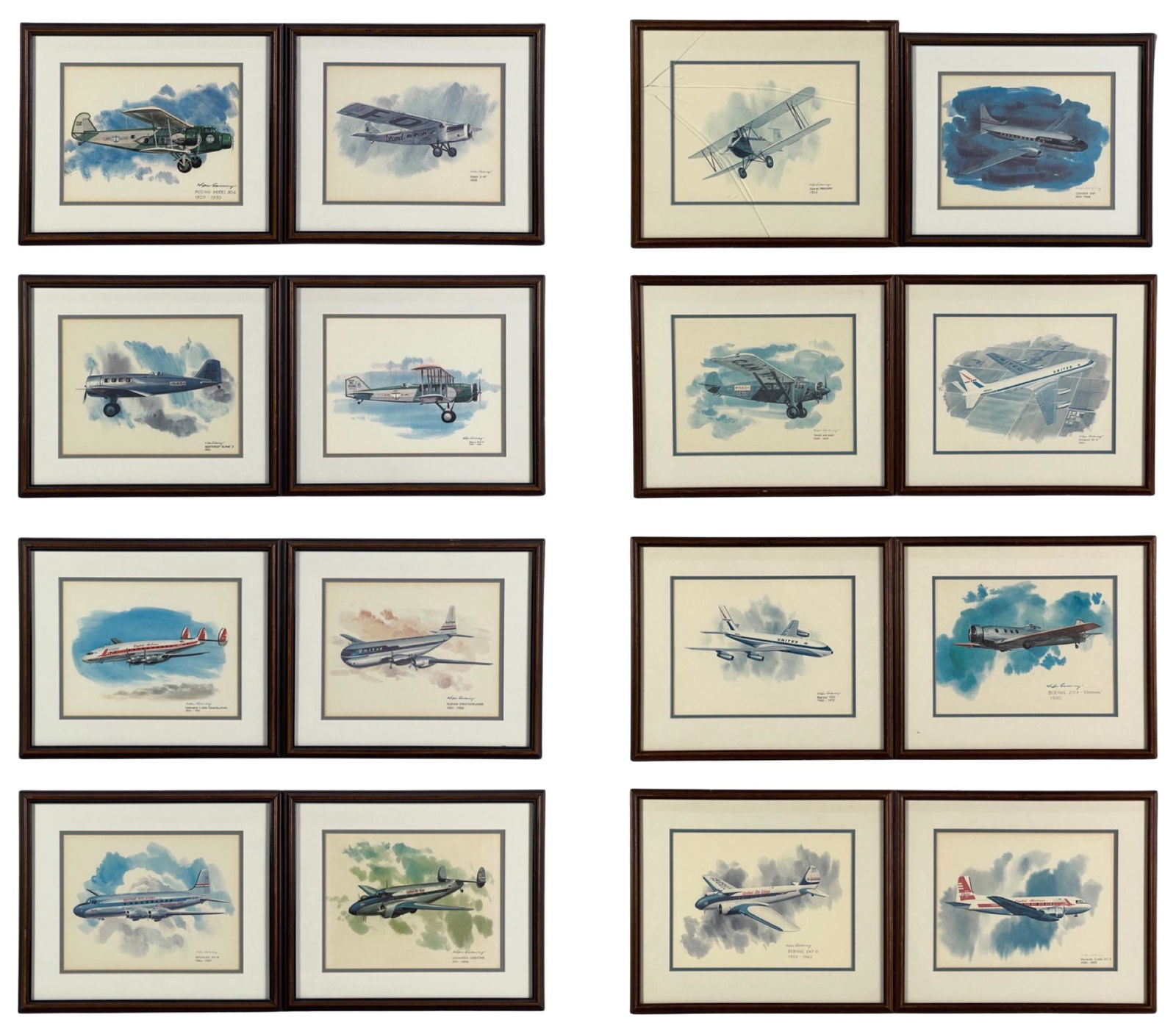 United Airlines Aircraft Lithograph Collection (1 of 17)