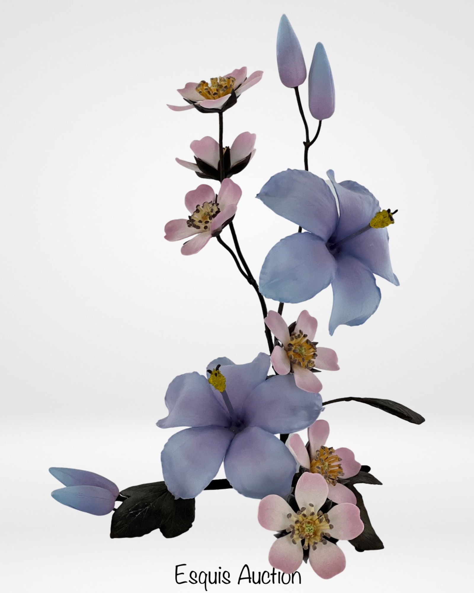 Boehm Hibiscus & Plum Blossom Flowers Sculpture (1 of 7)