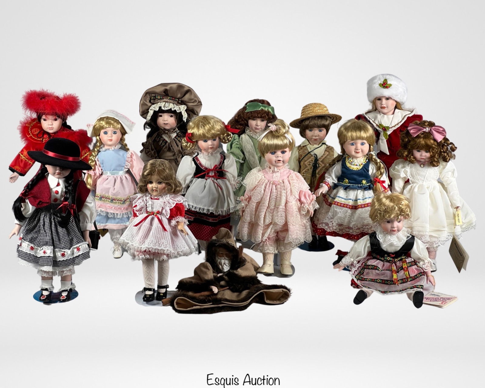 Lot of 13 Vintage Porcelain Dolls & 50's Ideal Dol (1 of 16)