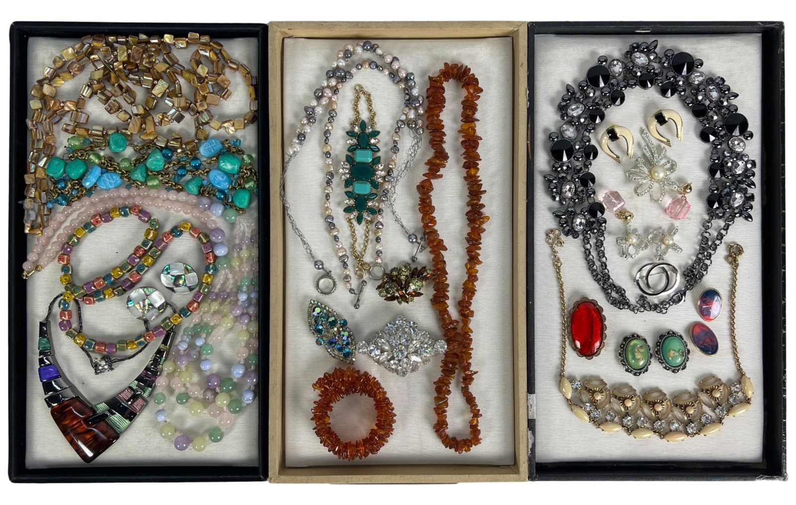 Assortment of Vintage Costume Jewelry- Amber Neckl (1 of 4)