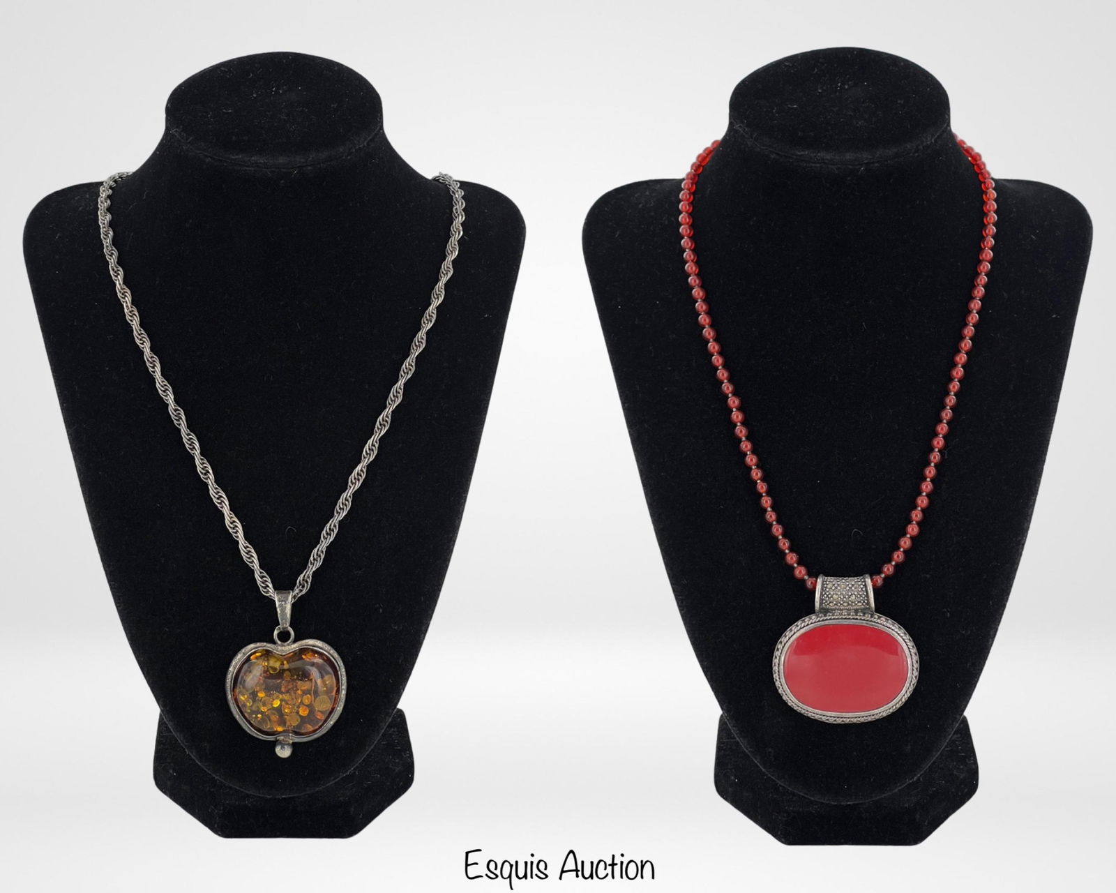 Sterling Silver Jewelry- Necklaces w/ Amber & Carn (1 of 8)