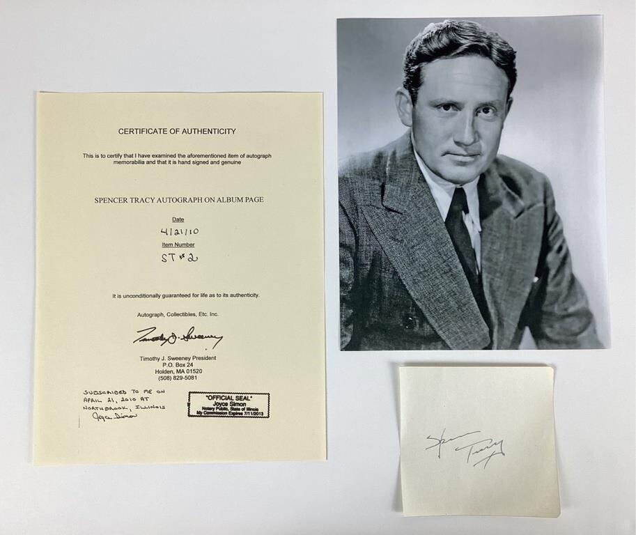 Spencer Tracy Autograph/ Signature w/ Photograph (1 of 3)