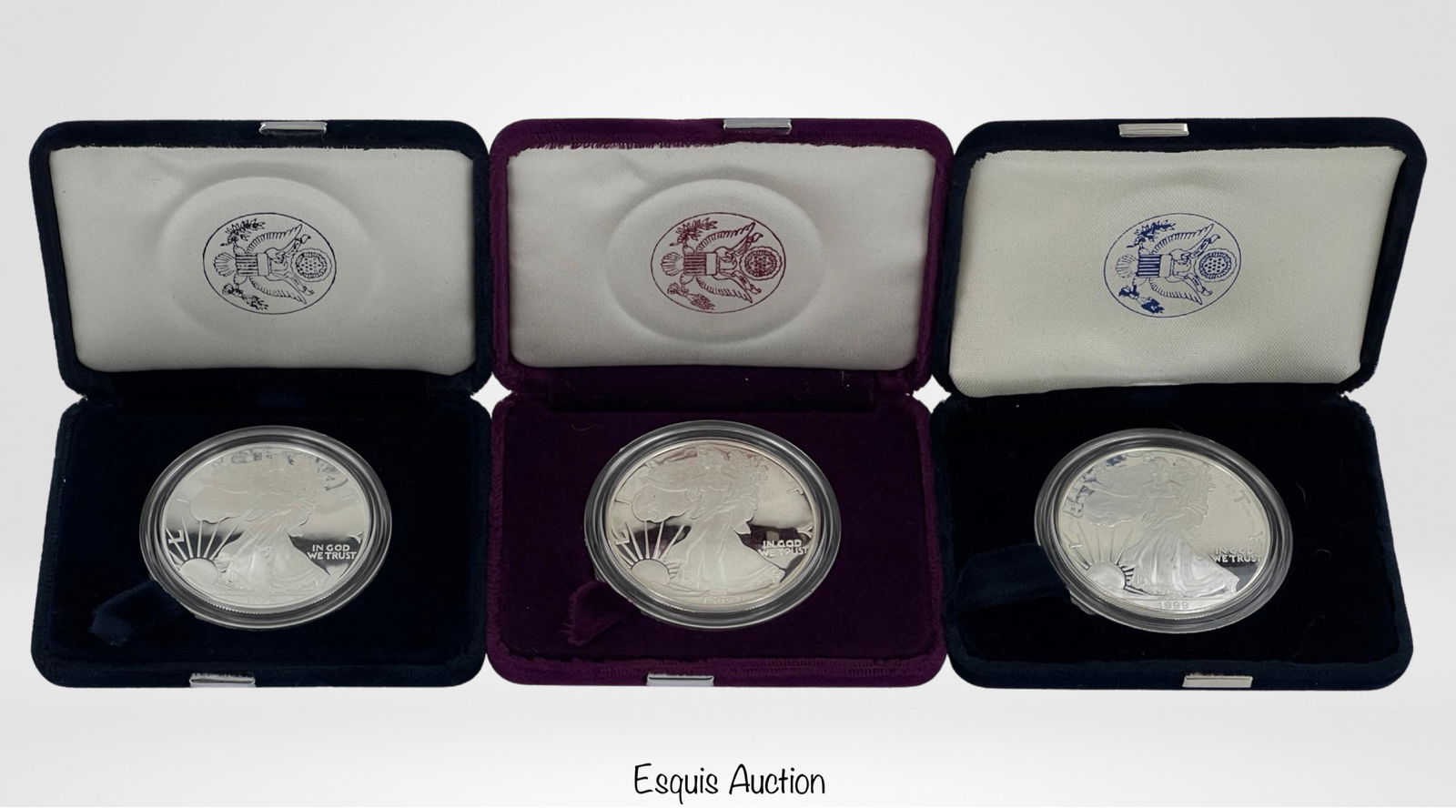 Lot of 3 American Eagle Silver Dolalr Coins (1 of 4)