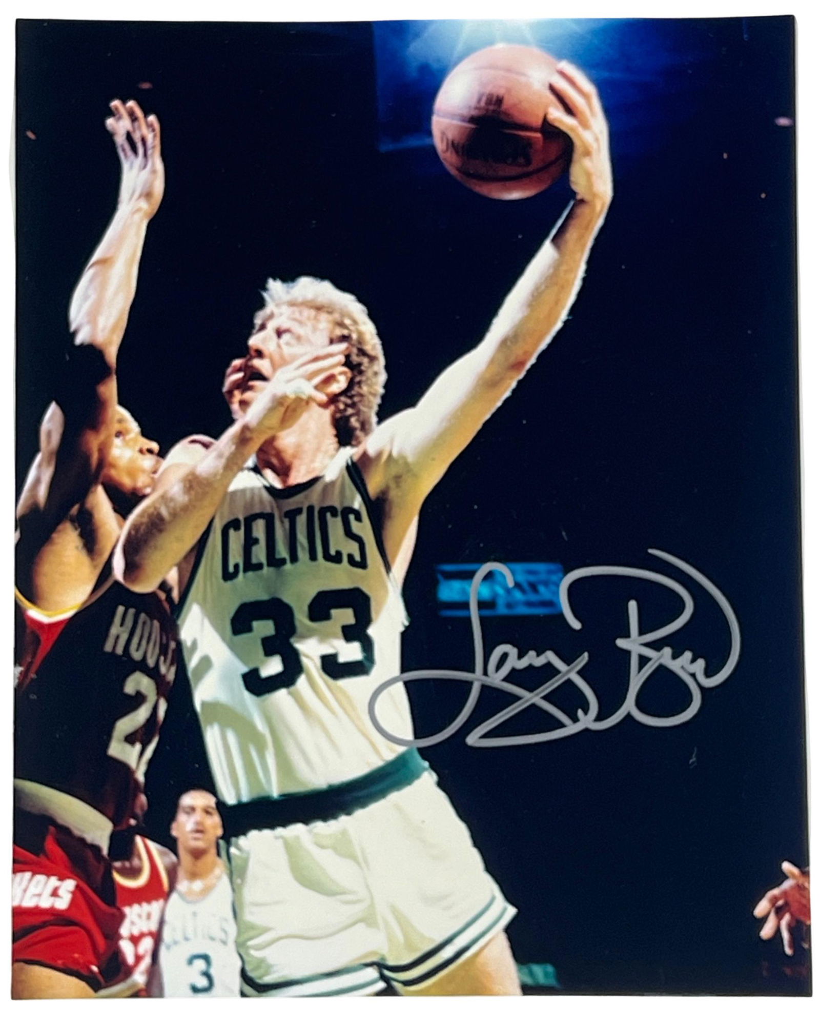 Larry Bird Signed Celtics Basketball Photograph (1 of 2)