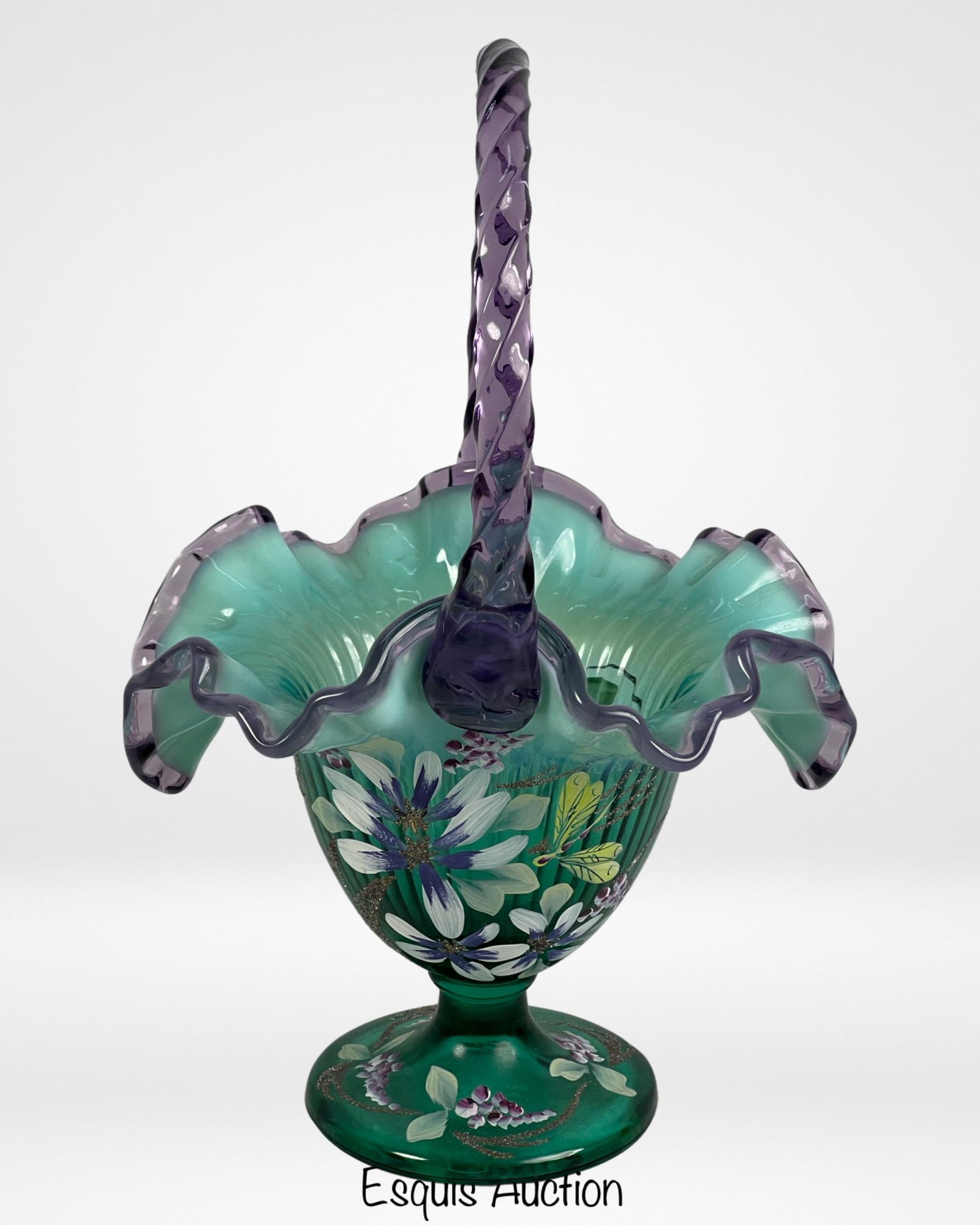 Fenton Glass New Century XXI Dragonfly Basket (1 of 7)