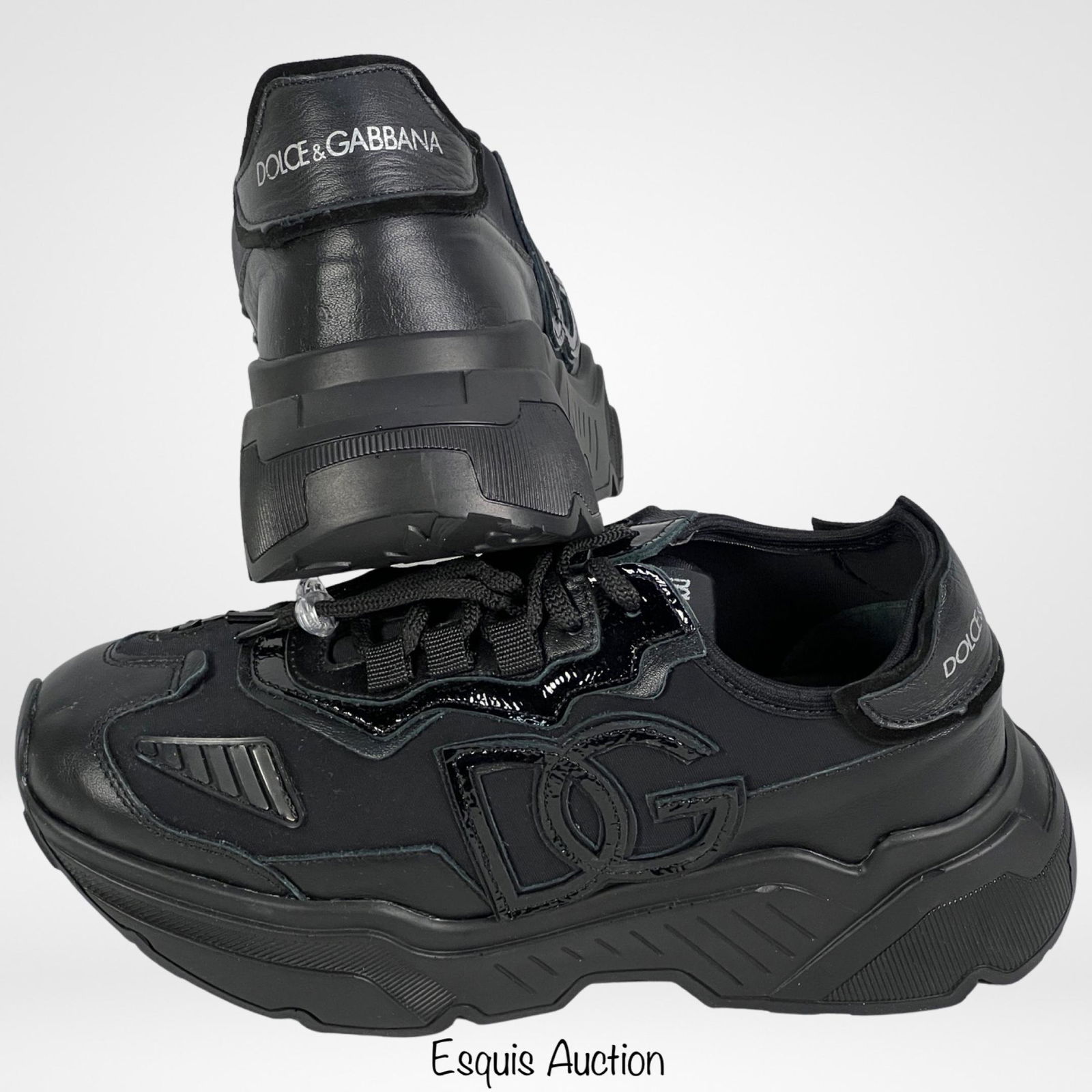 Dolce & Gabbana Black High Platform Sneakers (1 of 5)