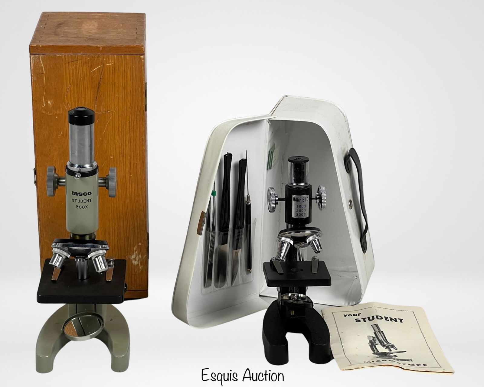 Two Vintage Student Microscopes- Tasco & Marfield (1 of 5)