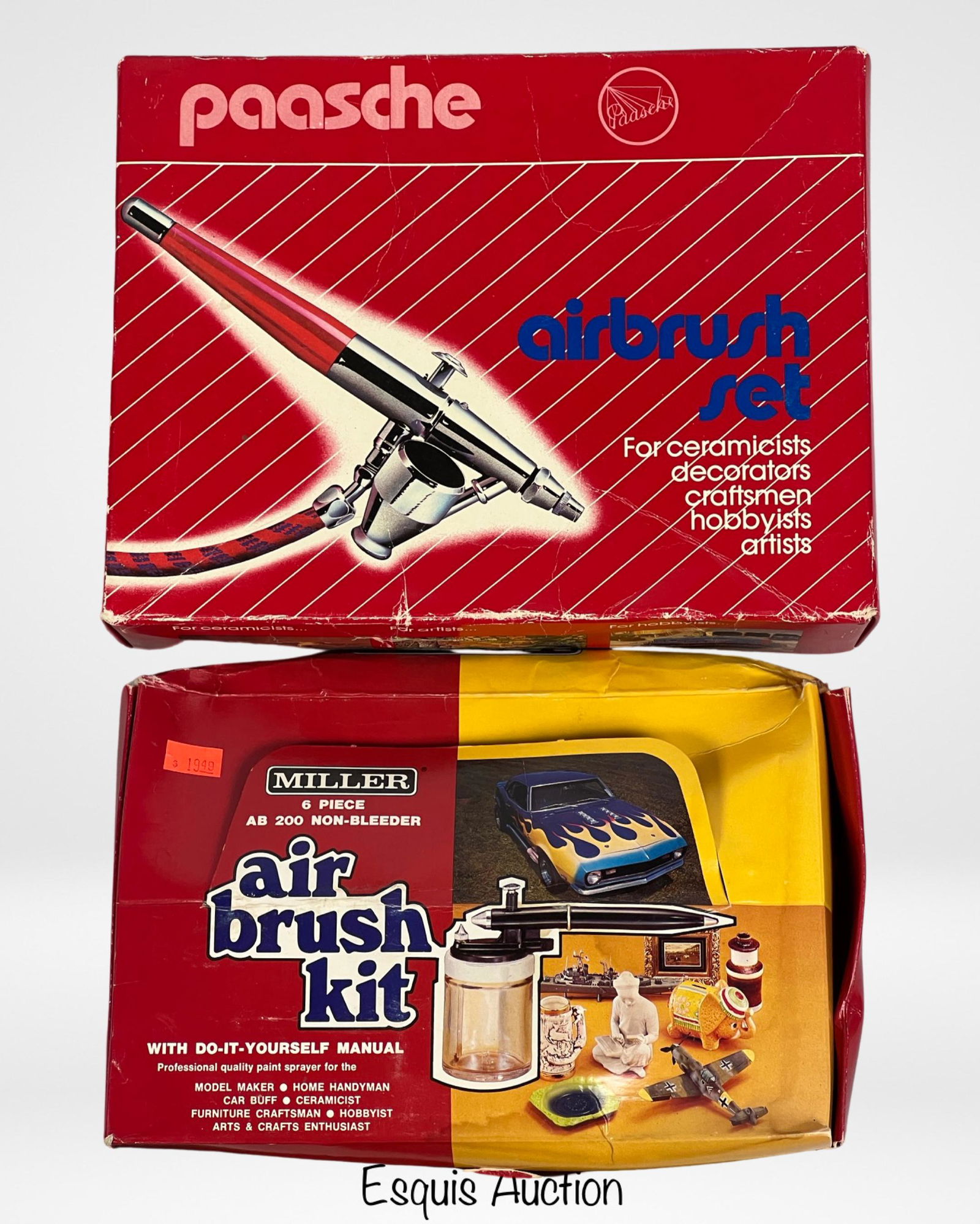 Two Vintage Airbrush Kits- Miller and Passche (1 of 4)