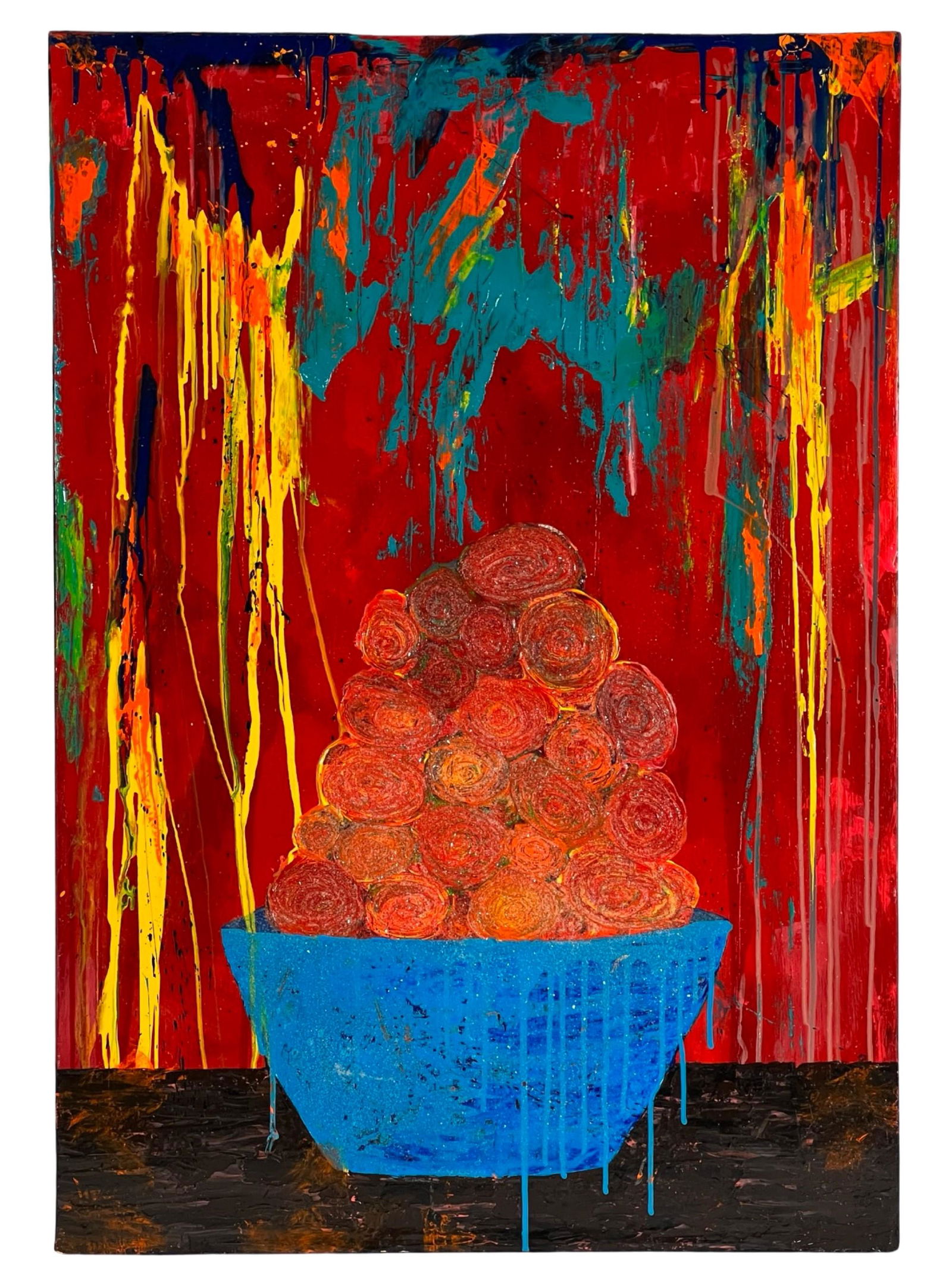 Scott A. Simons- Modernist Still Life Painting: "Wax Fruit" by Scott A. Simons is a captivating modernist still-life painting that showcases the artist's talent for capturing the essence of everyday objects in a fresh and innovative manner. The art