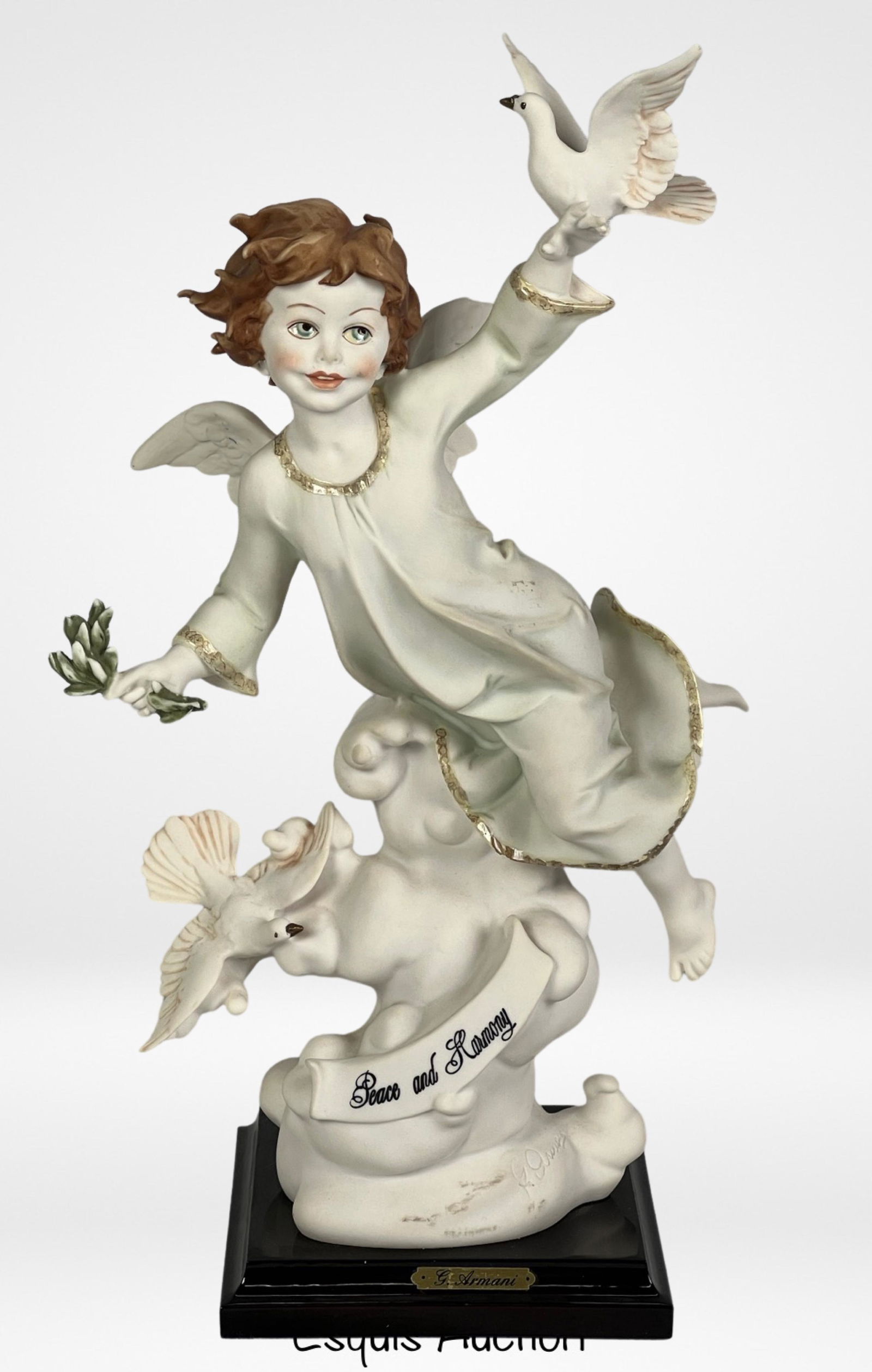 Giuseppe Armani- "Peace & Harmony" LE Figurine: Presenting the exquisite Giuseppe Armani "Peace and Harmony" Handcrafted Figurine, a limited edition masterpiece that radiates tranquility and beauty. Standing tall at 14 inches, this remarkable figur