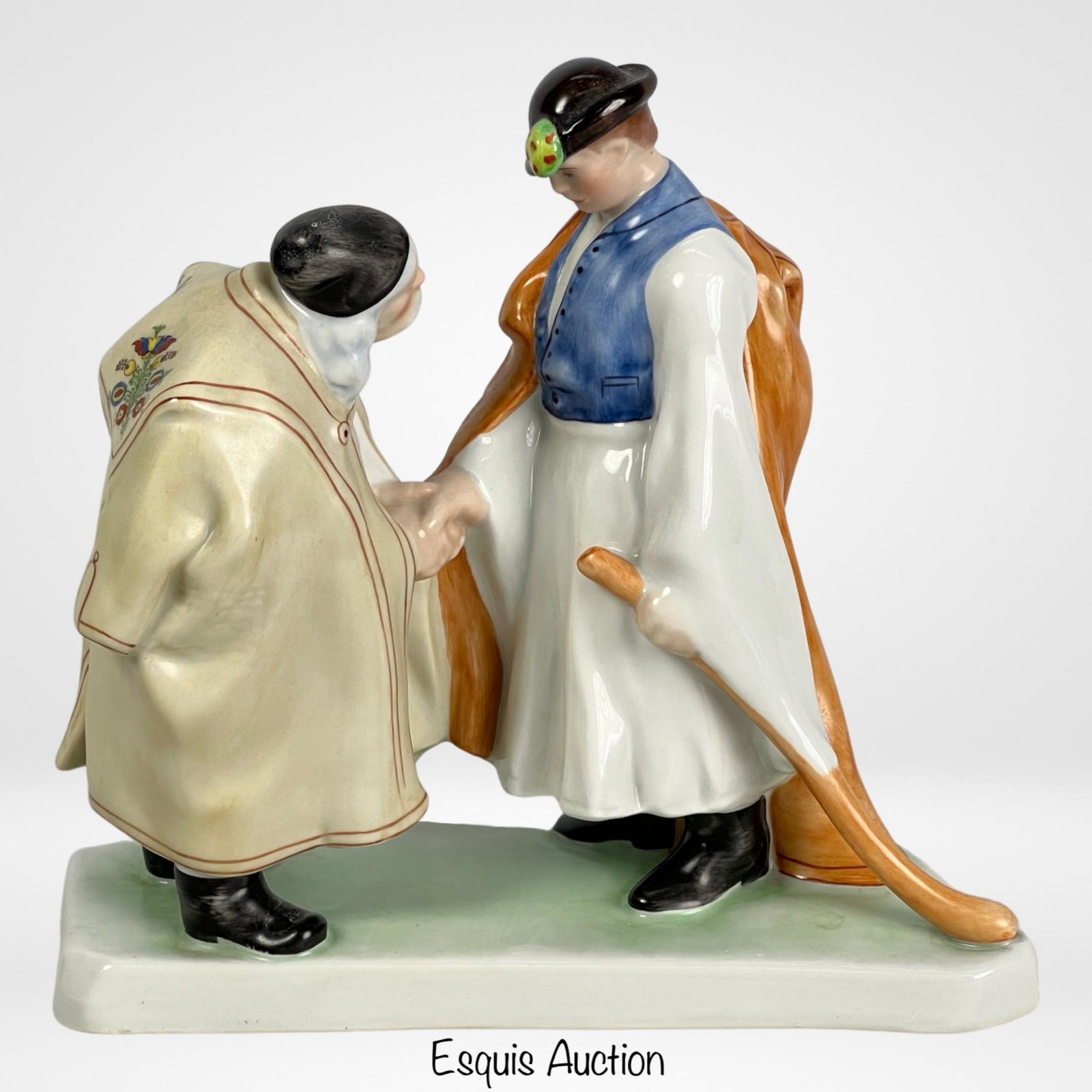 Herend Porcelain- Father and Son Figurine: The Herend Porcelain Father and Son Figurine is a beautiful representation of a heartwarming scene, capturing the essence of a cherished bond between generations. The figurine depicts a father and son