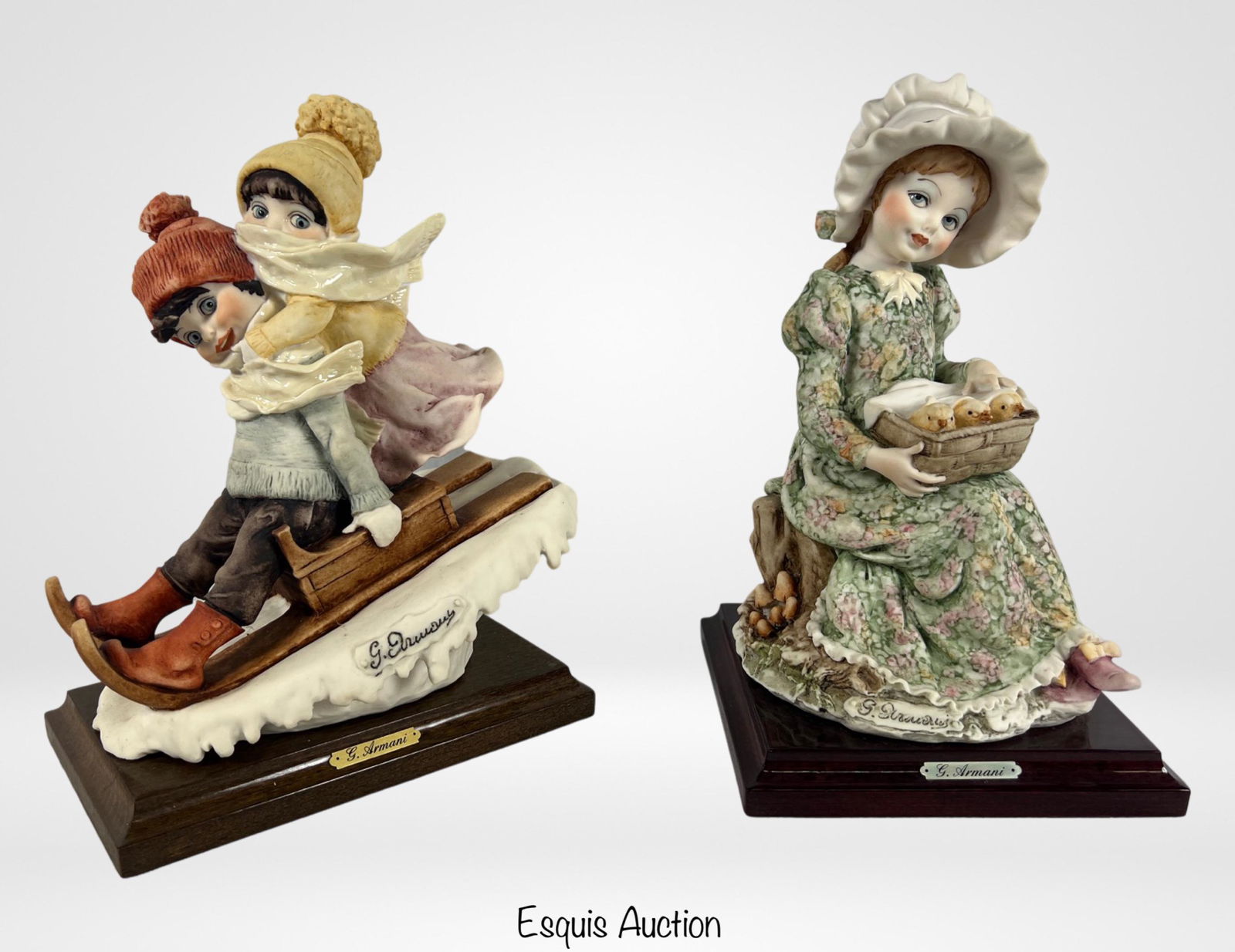 The two Giuseppe Armani Handcrafted Figurines, "S (1 of 13)