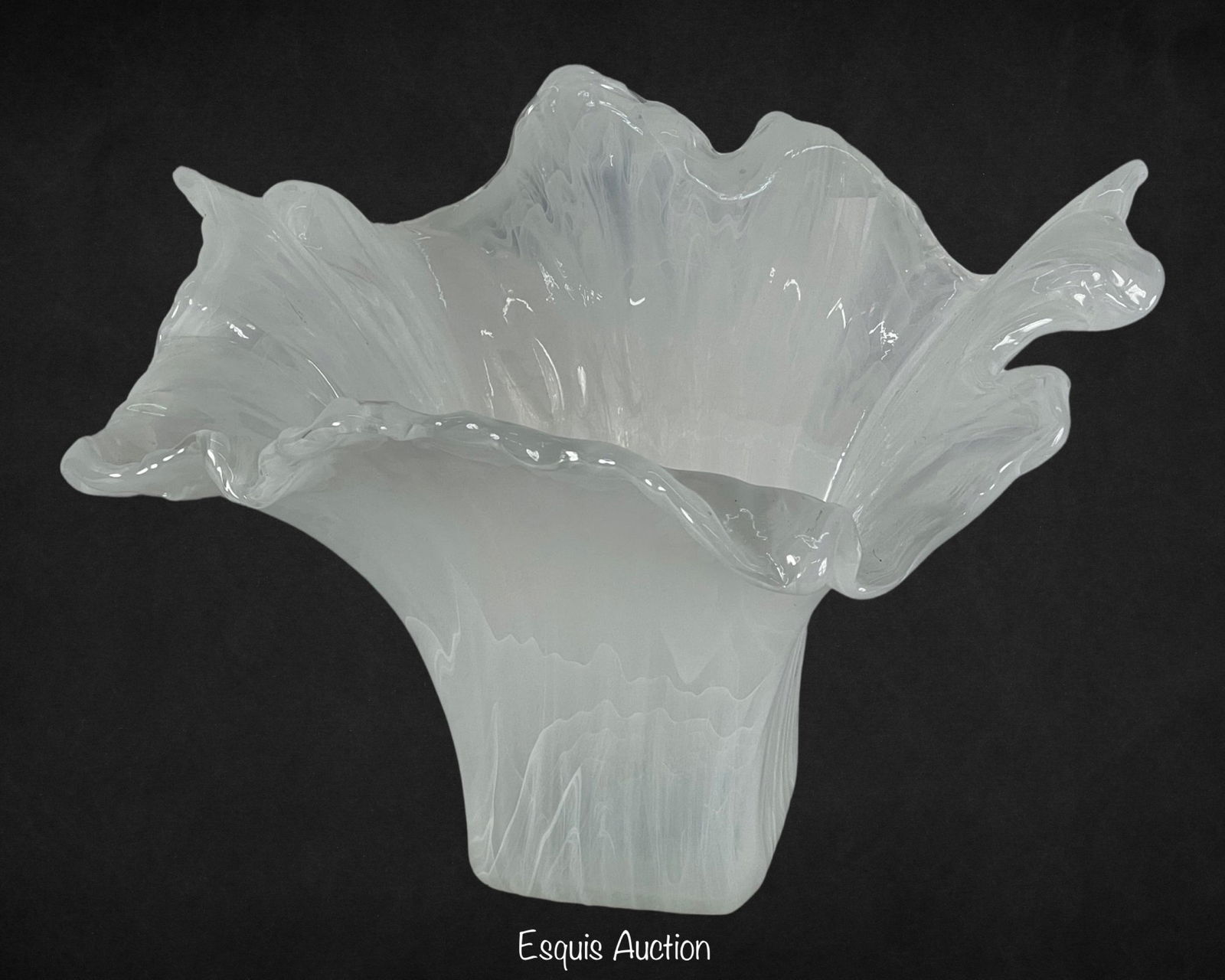 Large Murano Art Glass Centerpiece Vase (1 of 5)