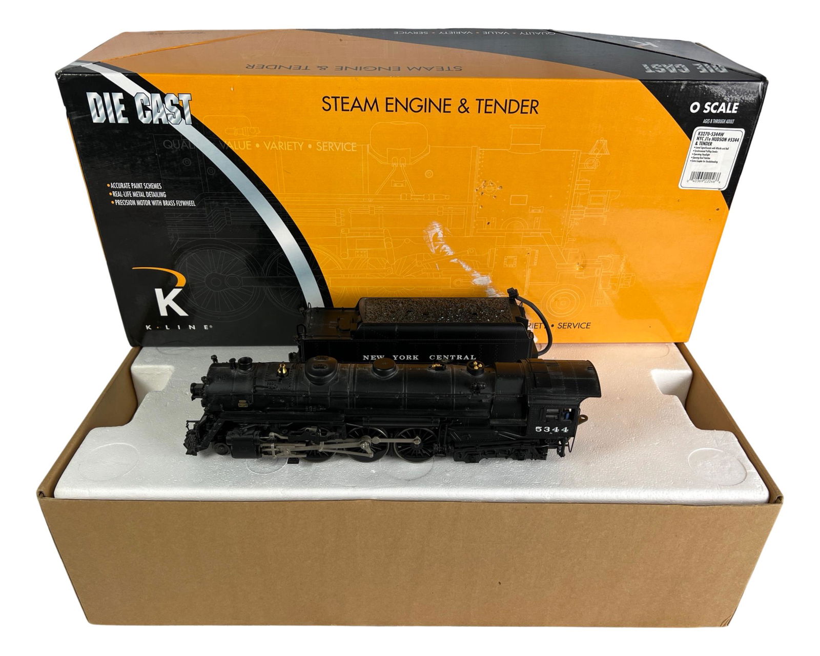 K-Line NYC Hudson Steam Engine & Tender Die-Cast (1 of 3)