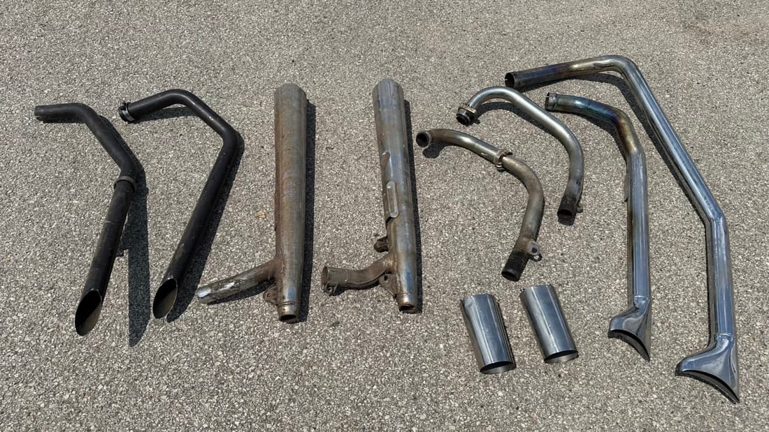 Group of Vintage Motorcycle Exhaust Header Pipes (1 of 4)