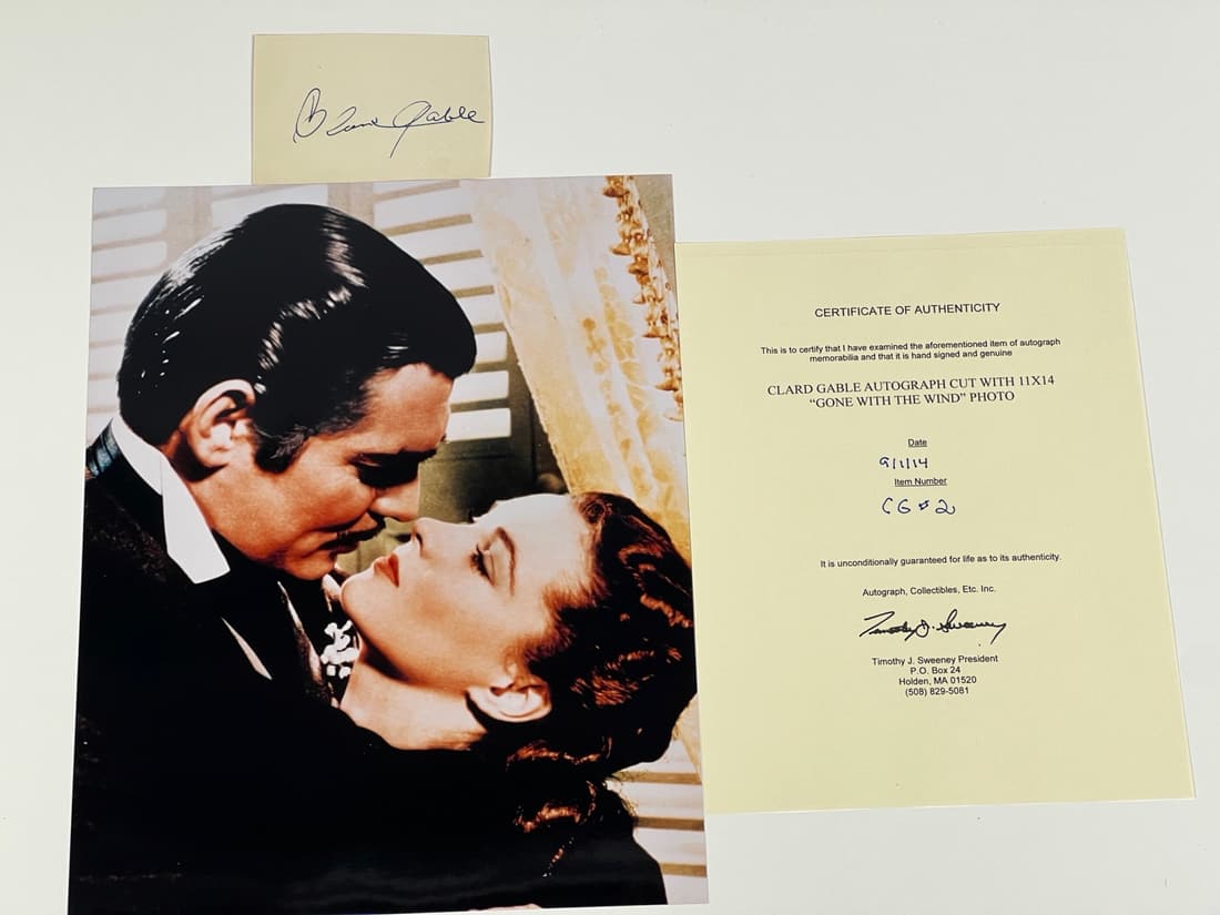 Clark Gable Autograph & Gone with the Wind Photo (1 of 2)