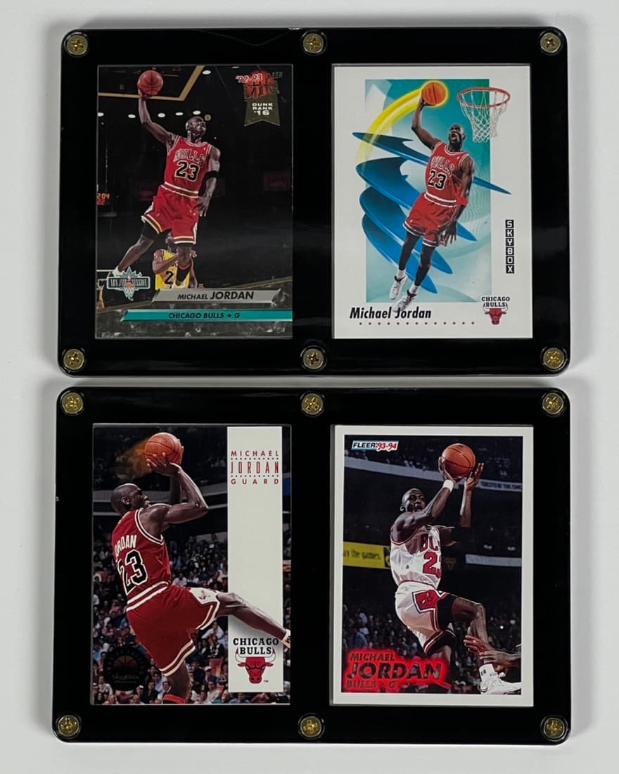 Michael Jordan- 2 early 90's 2 Card Plaques (1 of 2)