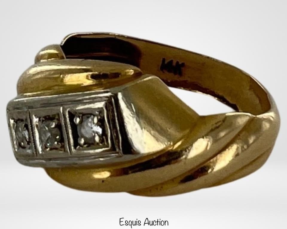 14k Gold Men's RIng with Stones (1 of 5)