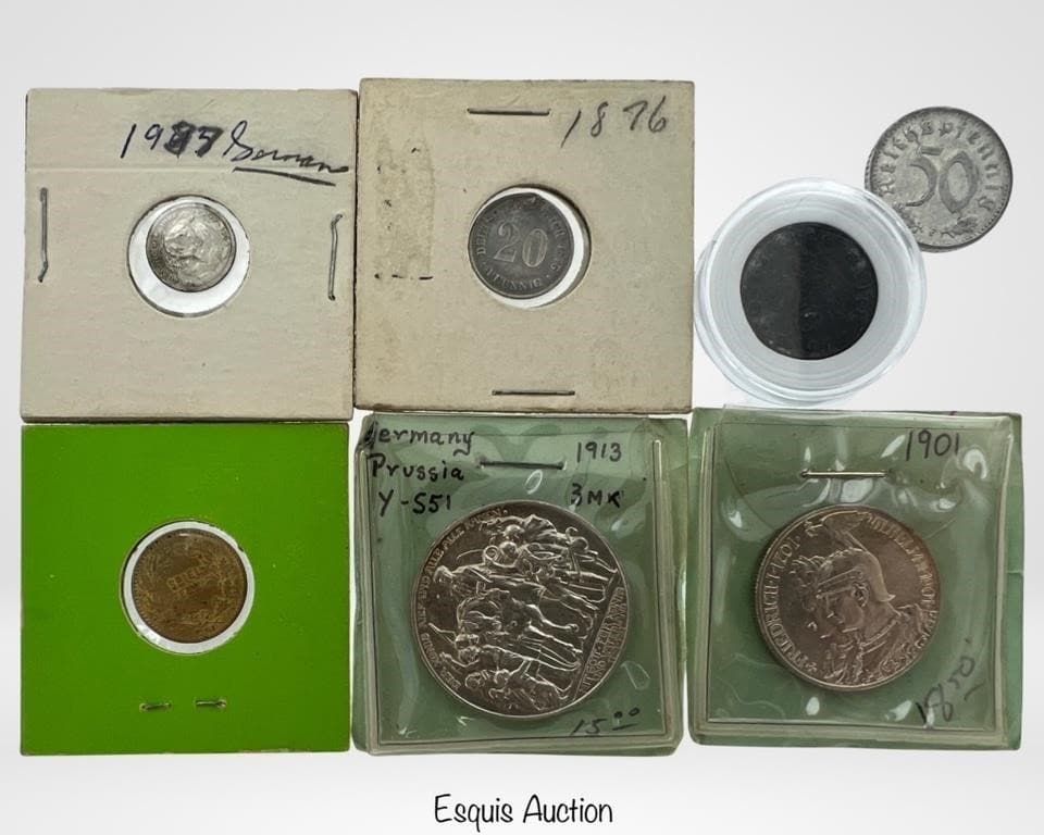 Lot of German Coins including Silver & Third Reih (1 of 8)