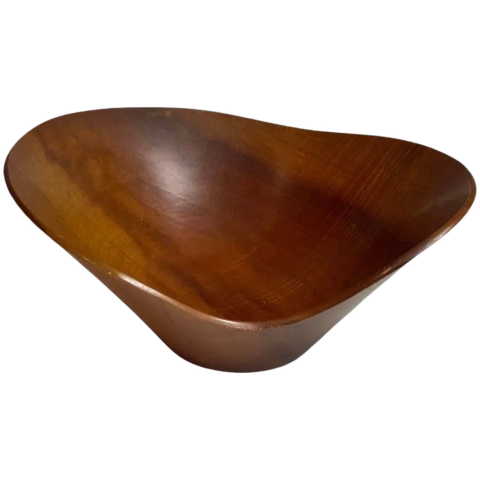 MCM Rude Osolnik Originals Cherry Wood Bowl: Mid Century Stunning Rude Osolnik Originals Cherry Wood Bowl Signed.Size 7x6x3 Inches.Good Condition