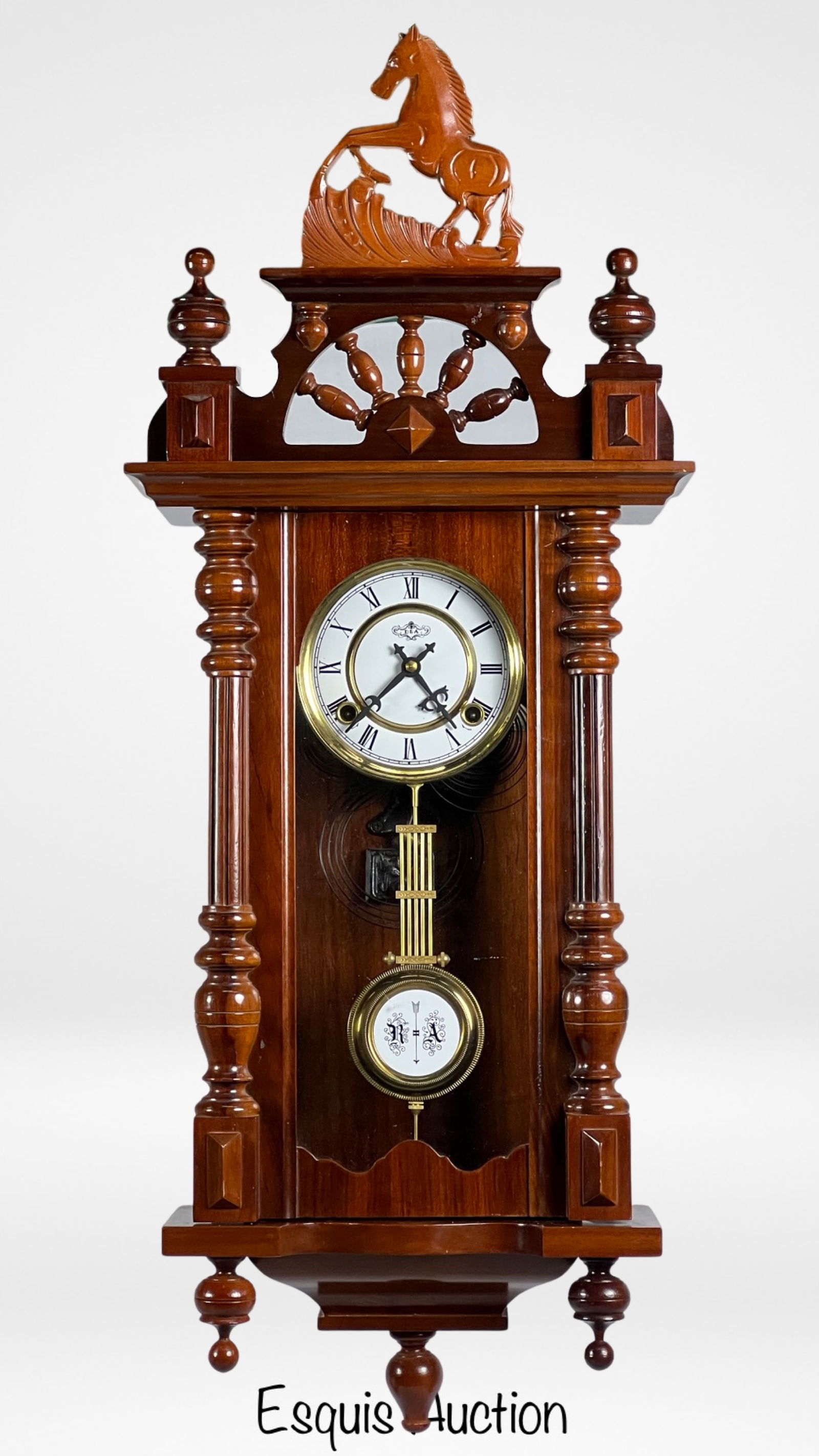 Lippinzaner Wood Carved Regulator Wall Clock (1 of 6)