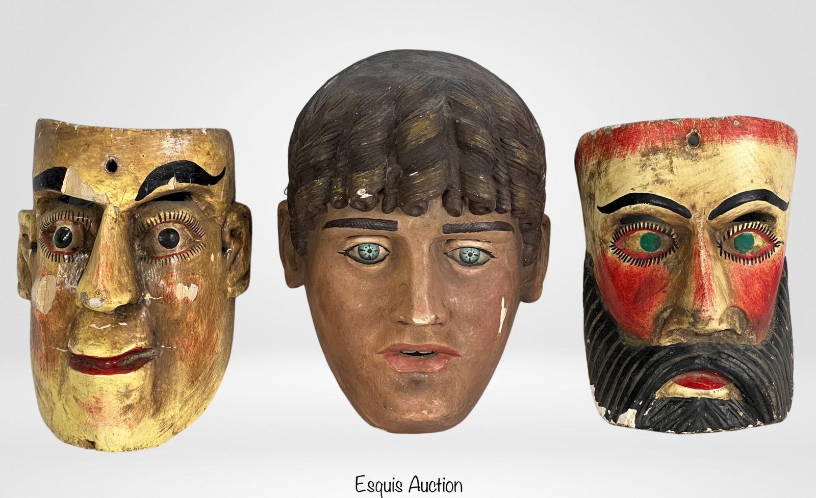 Mexican Guerrero Polychrome Folk Dancing Masks (1 of 6)