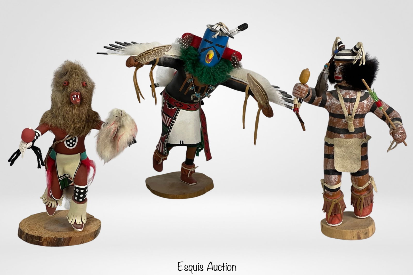 3 Native American Dancing Kachina Dolls (1 of 7)