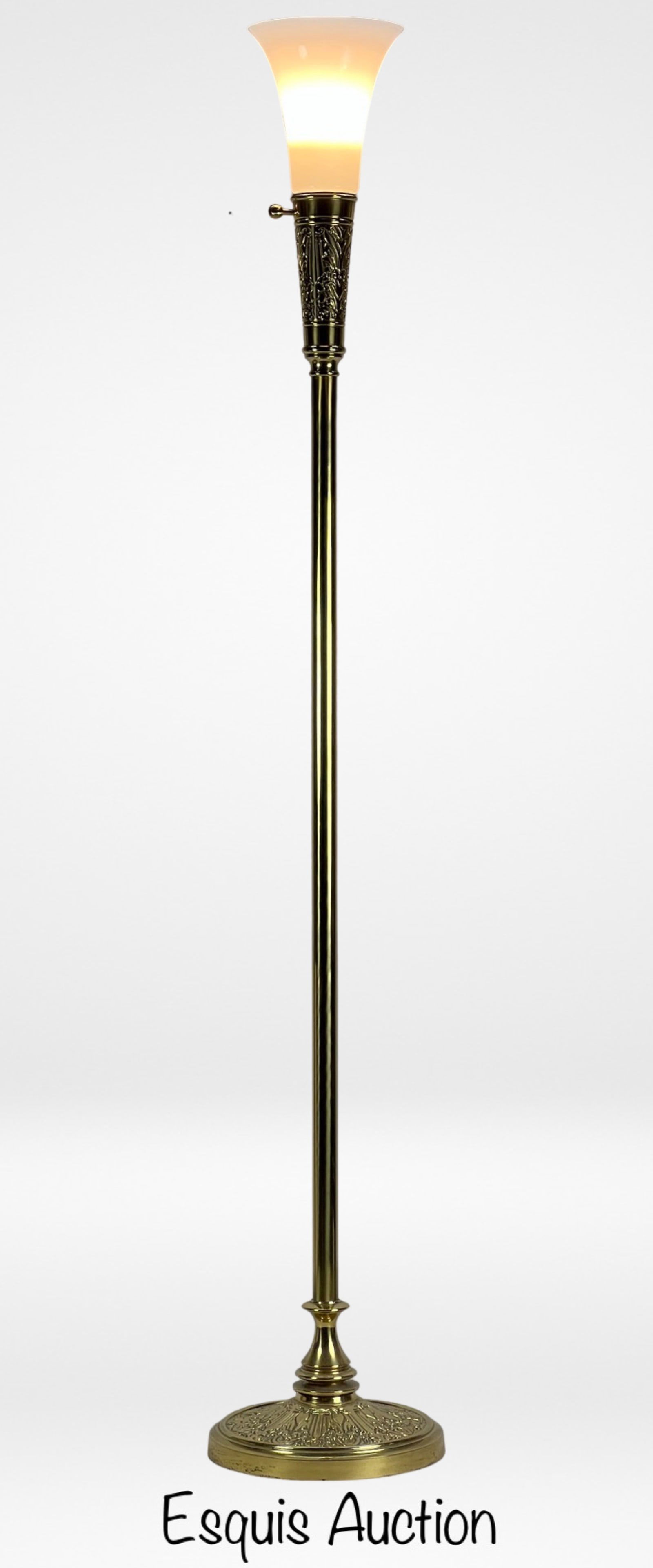 Vintage Stiffel Brass Torchiere Floor Lamp (1 of 6)