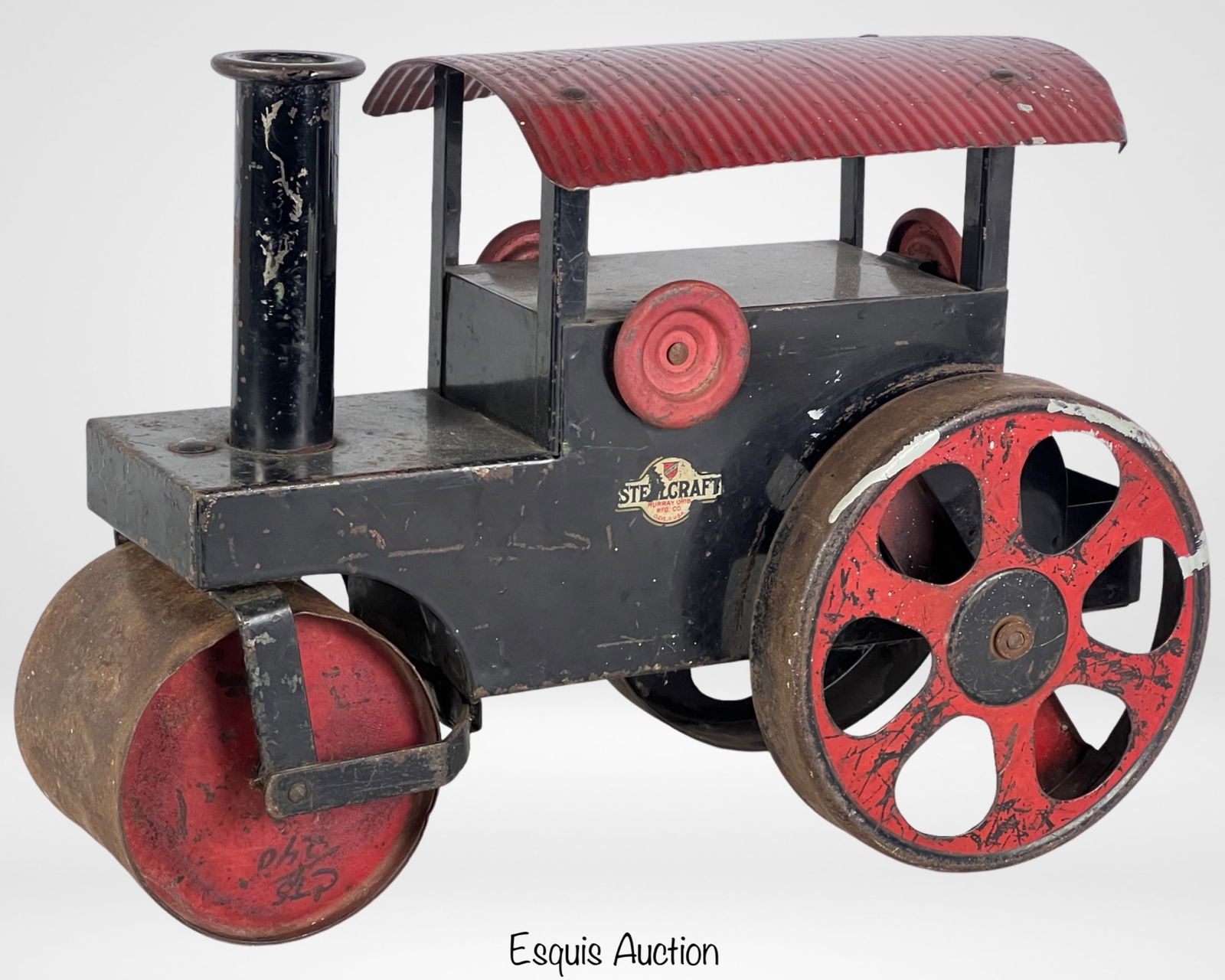 1920s Pressed Steel Steamroller Toy Steelcraft (1 of 5)