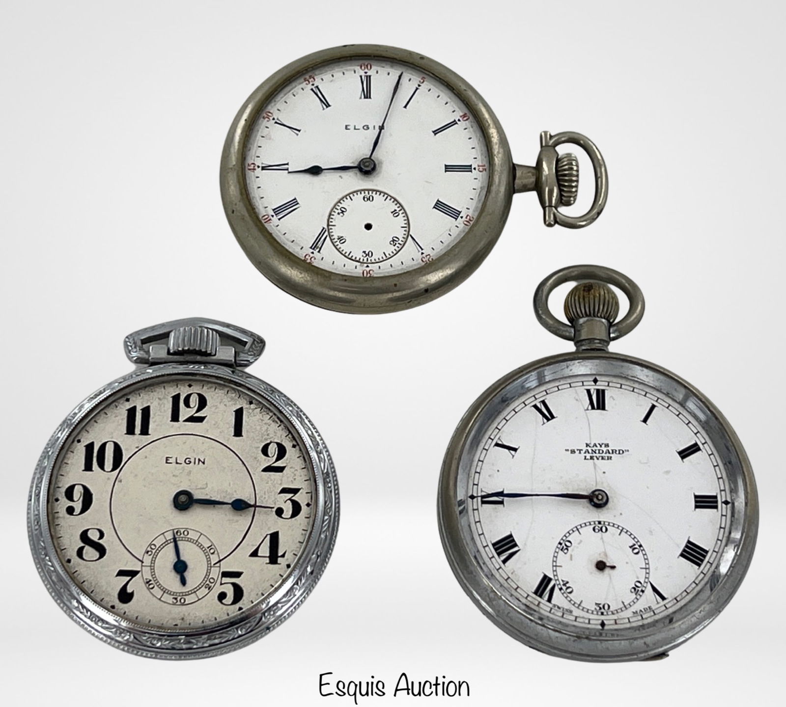 Lot of Antique Pocket Watches- Elgin, Kay's (1 of 8)