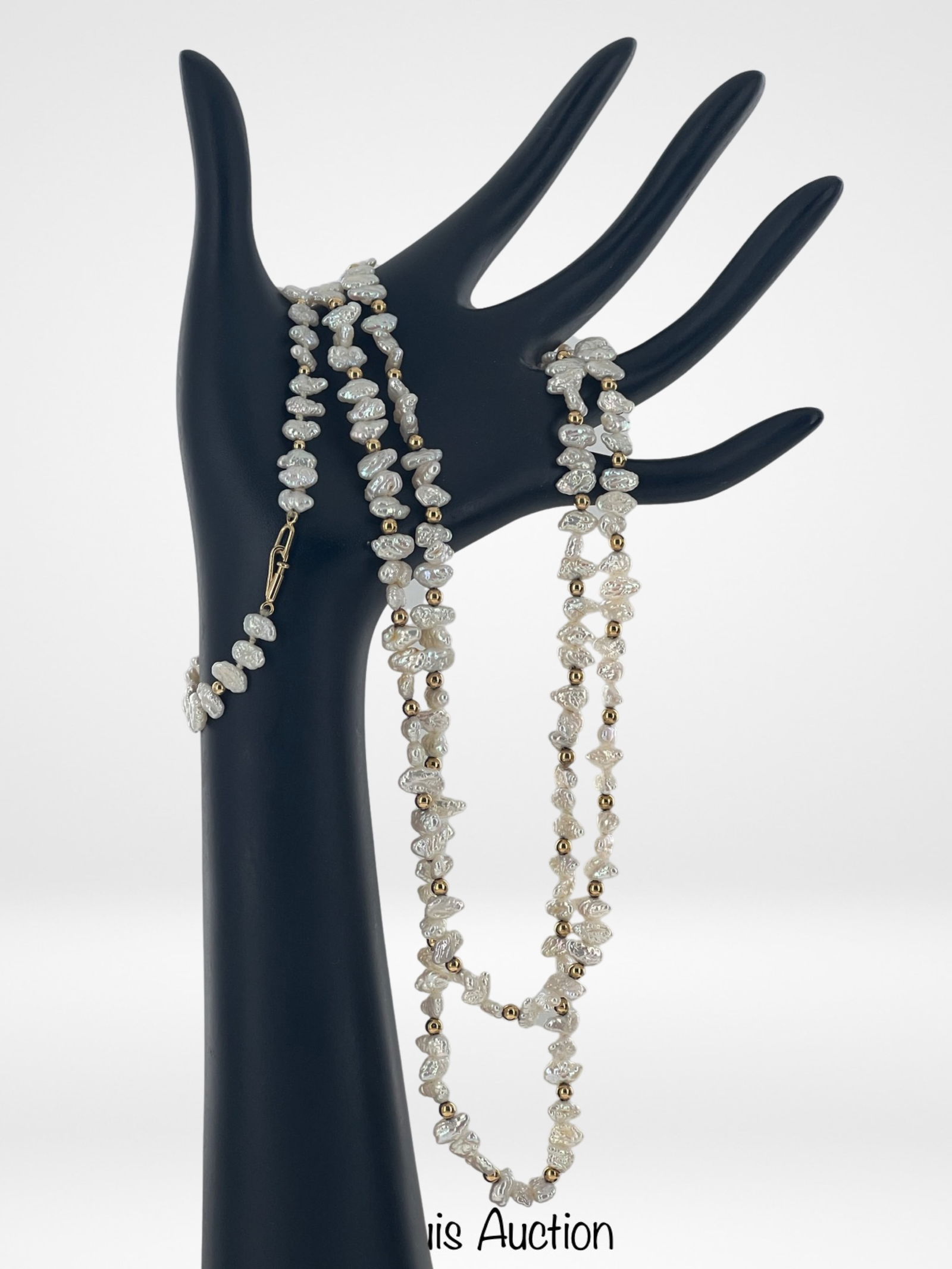 Natural Pearls & 14k Gold Necklace & Bracelets (1 of 3)
