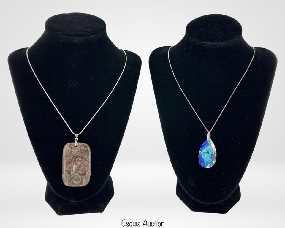 Two Sterling Silver Bracelets w/ Ocean Jasper & Cr (1 of 6)