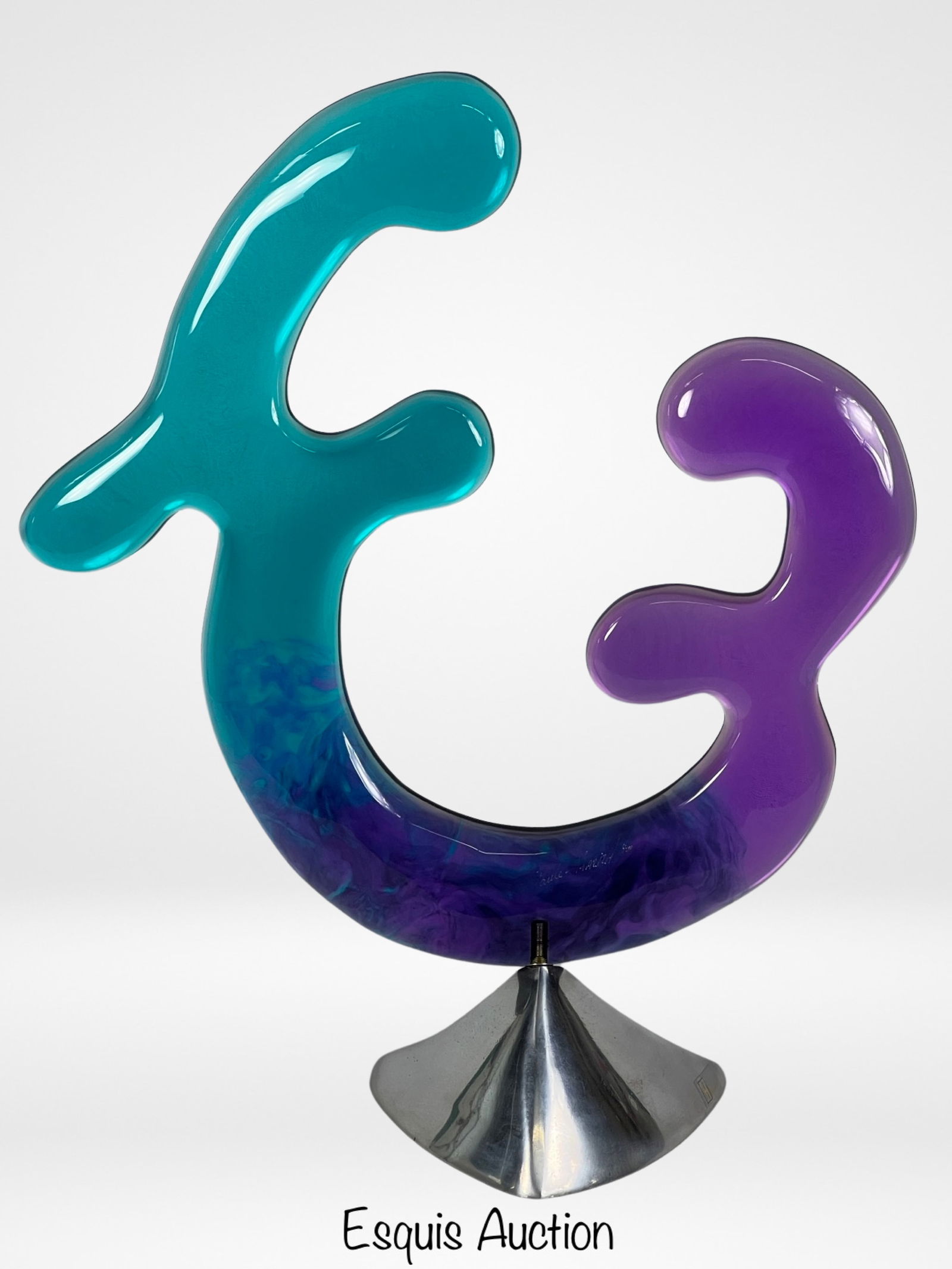 Shlomi Haziza- Modernist Abstarct Lucite Sculpture: Elevate your space with the captivating essence of modernist art through the Shlomi Haziza Lucite Art Sculpture from Haziza Studios. This remarkable piece stands as a testament to the artist's visiona