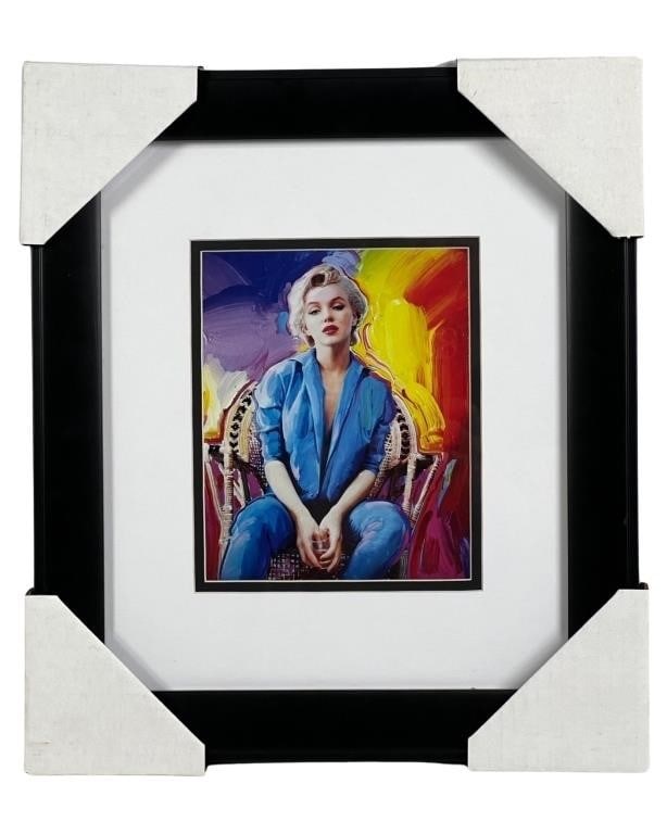 Marilyn Monroe in Denim-Lithograph by Peter Max: Celebrate the timeless beauty and allure of Marilyn Monroe with this captivating fine art lithograph by renowned artist Peter Max. Created in 2013, the artwork captures the iconic Hollywood starlet in