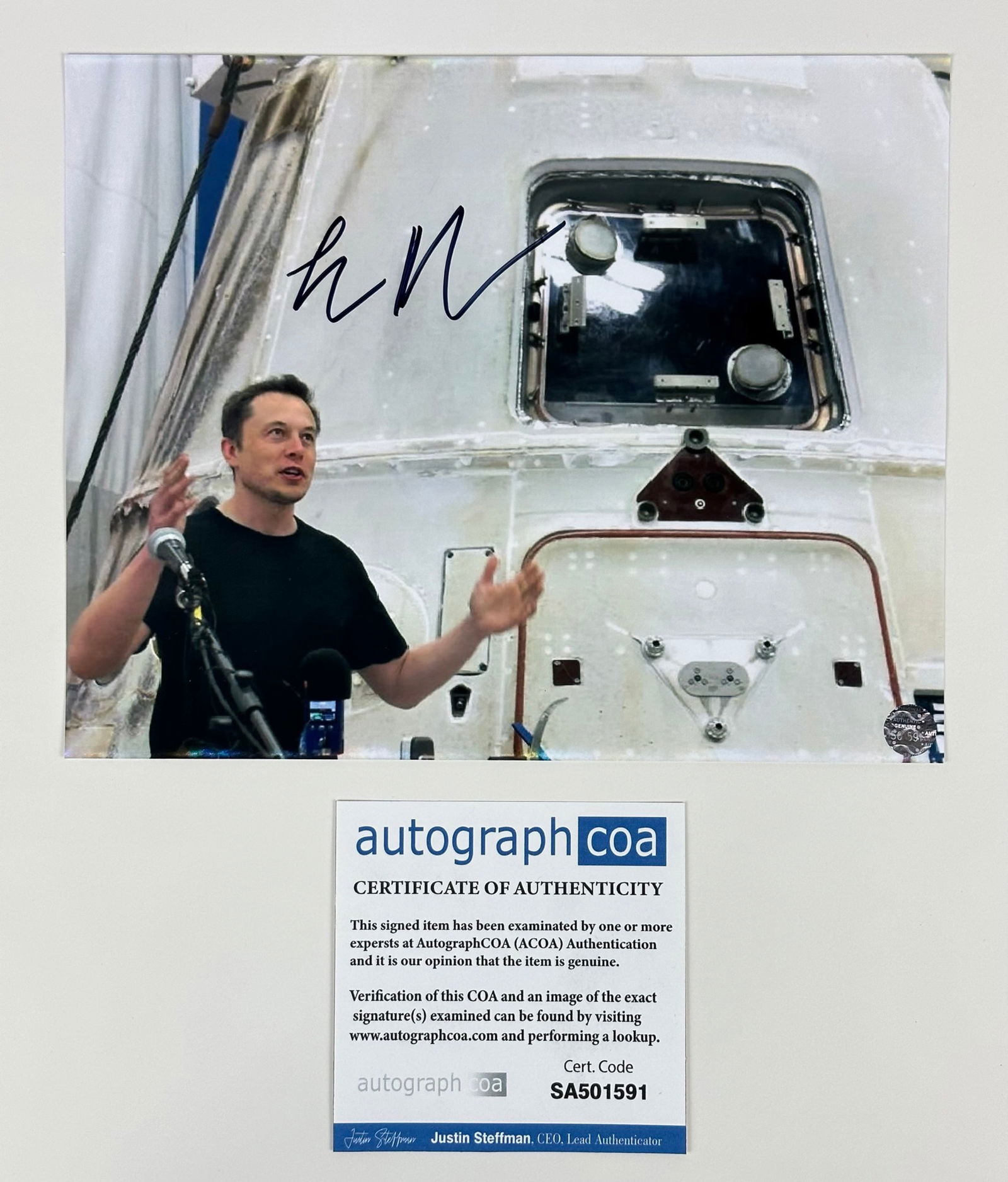 Elon Musk Autographed/ Signed Photograph (1 of 3)